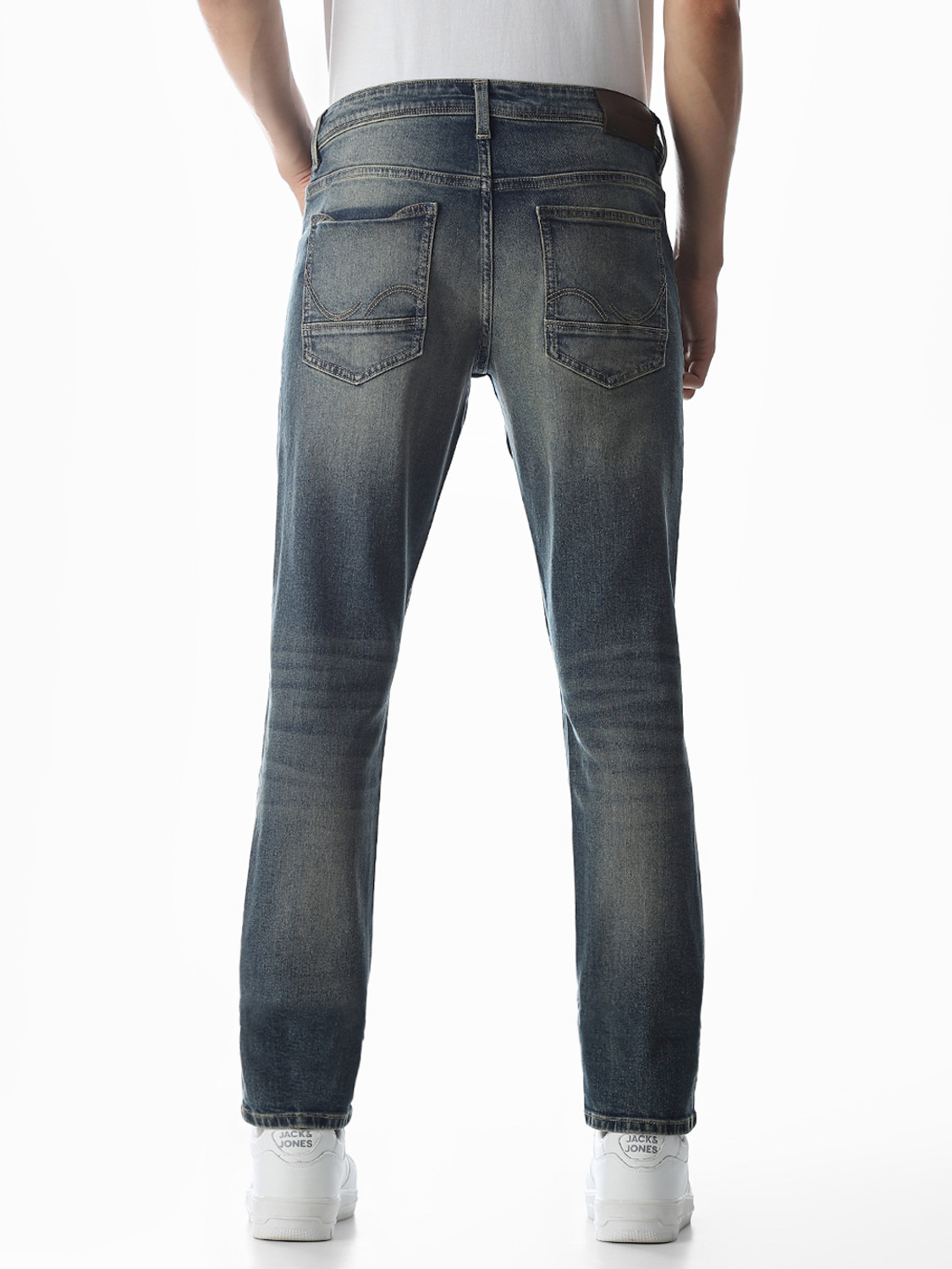 Image of JACK & JONES Slim Men Dark Blue Jeans