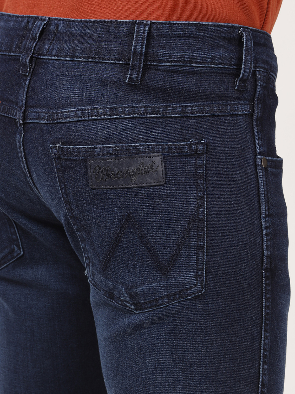Image of Wrangler Slim Men Blue Jeans