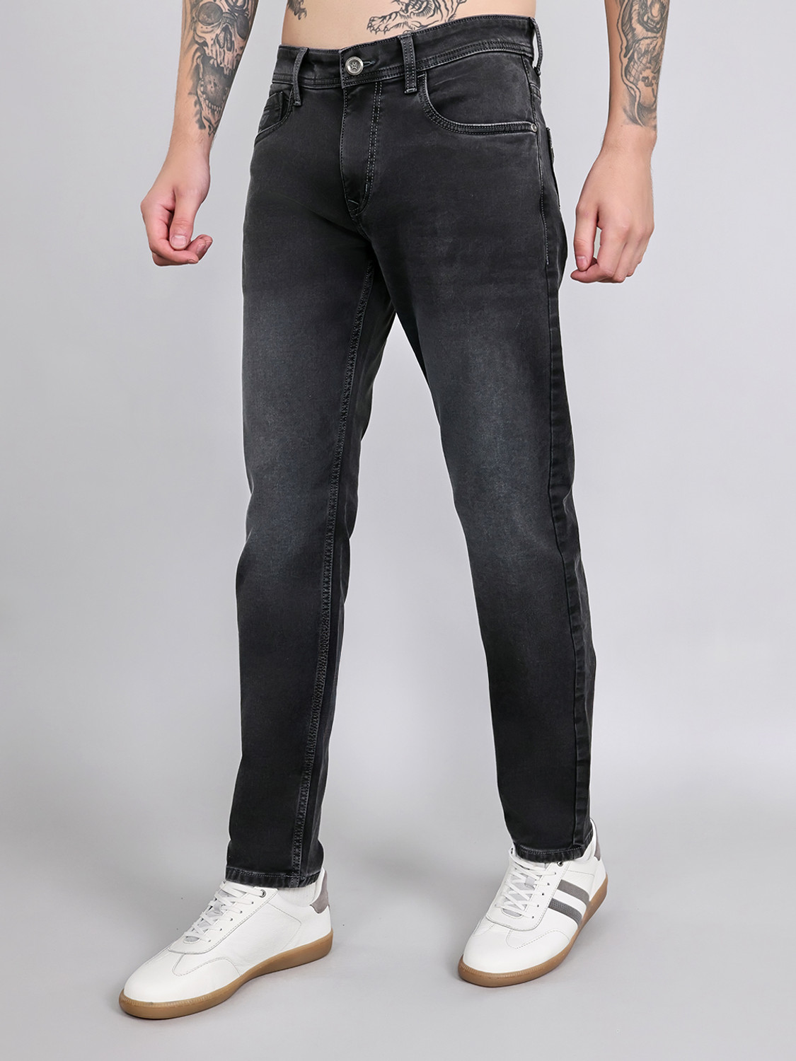Image of MONTE CARLO Regular Men Grey Jeans