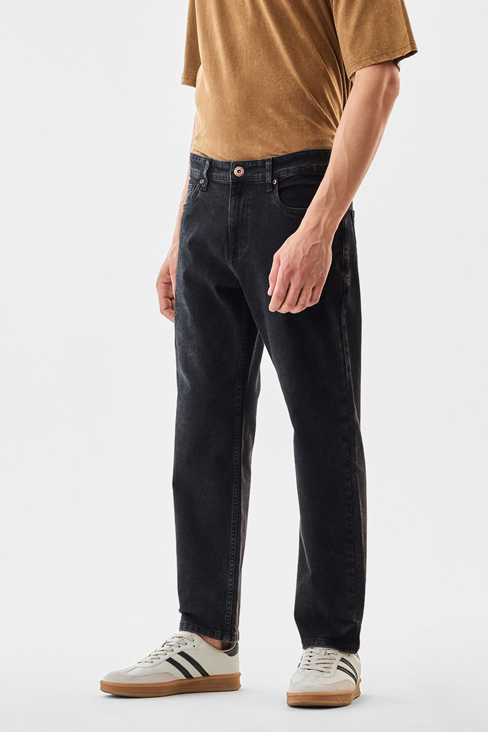 Image of Snitch Relaxed Fit Men Black Jeans
