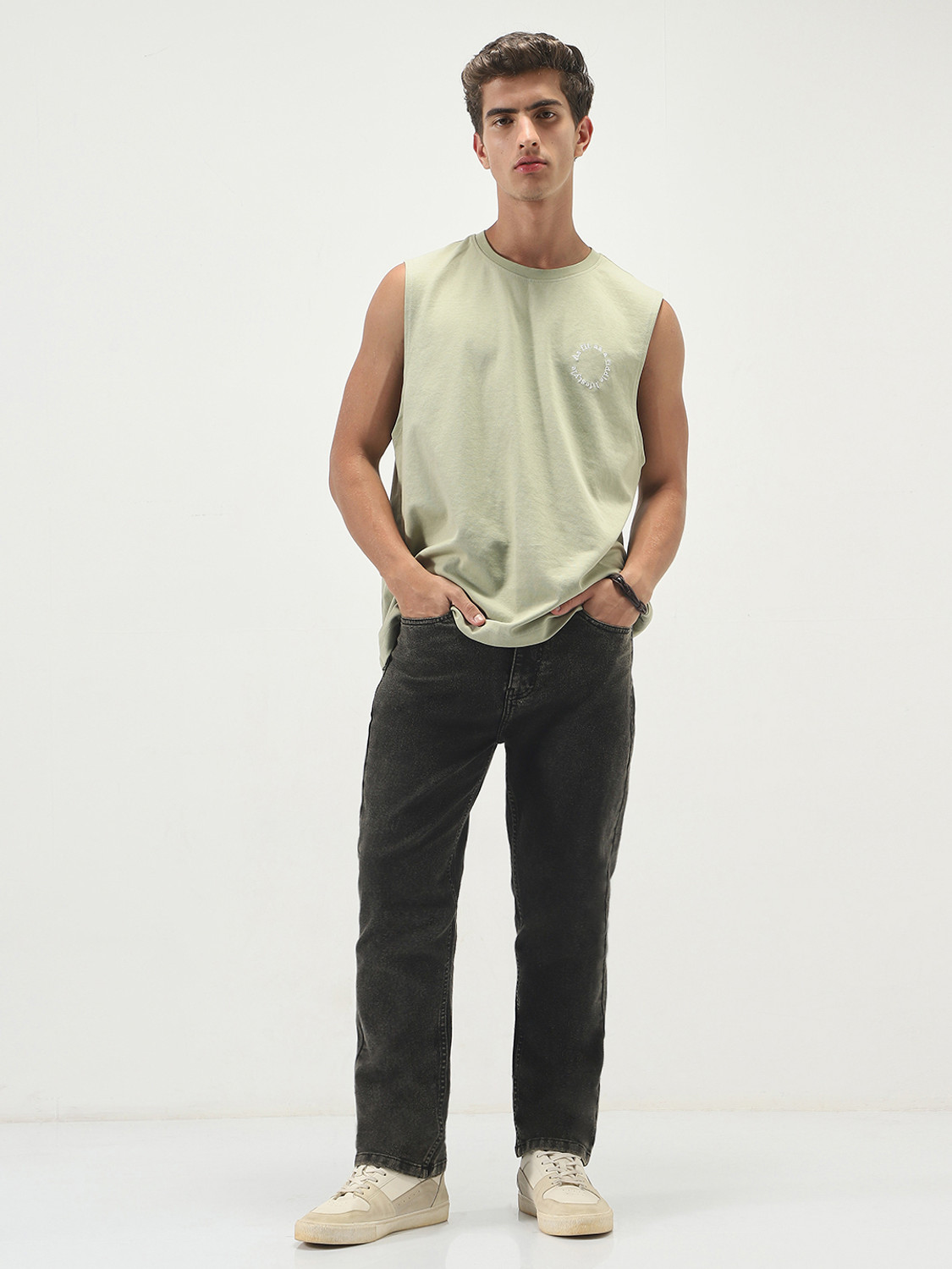 Image of Urbano Fashion Straight Fit Men Black Jeans