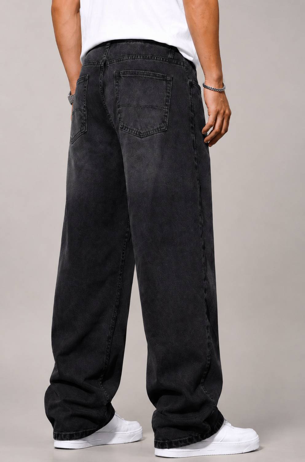 SUPER FURRY Straight Fit Black Jeans - Image 2