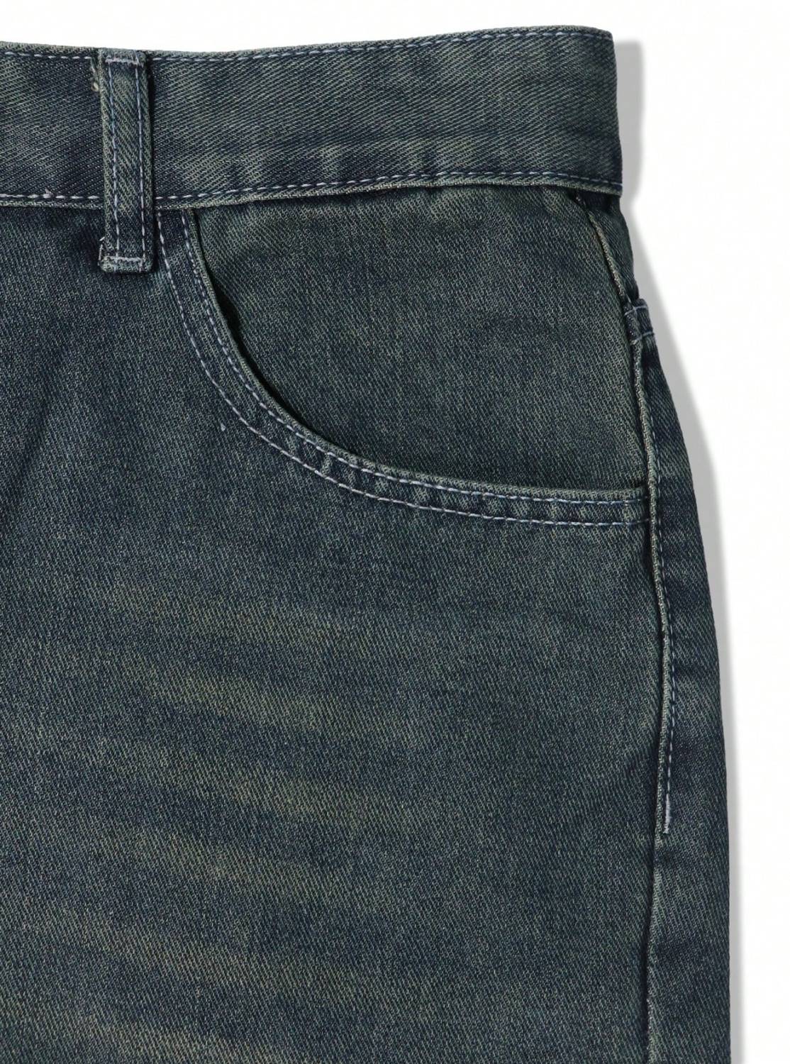 JJ Synthetics Wide Leg Dark Blue Jeans - Image 4