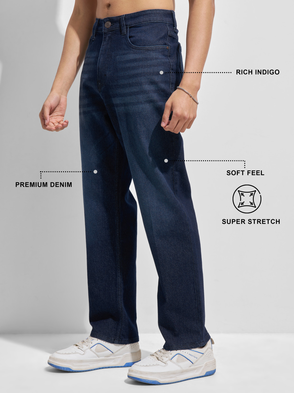 Image of HIGHLANDER Relaxed Fit Men Blue Jeans