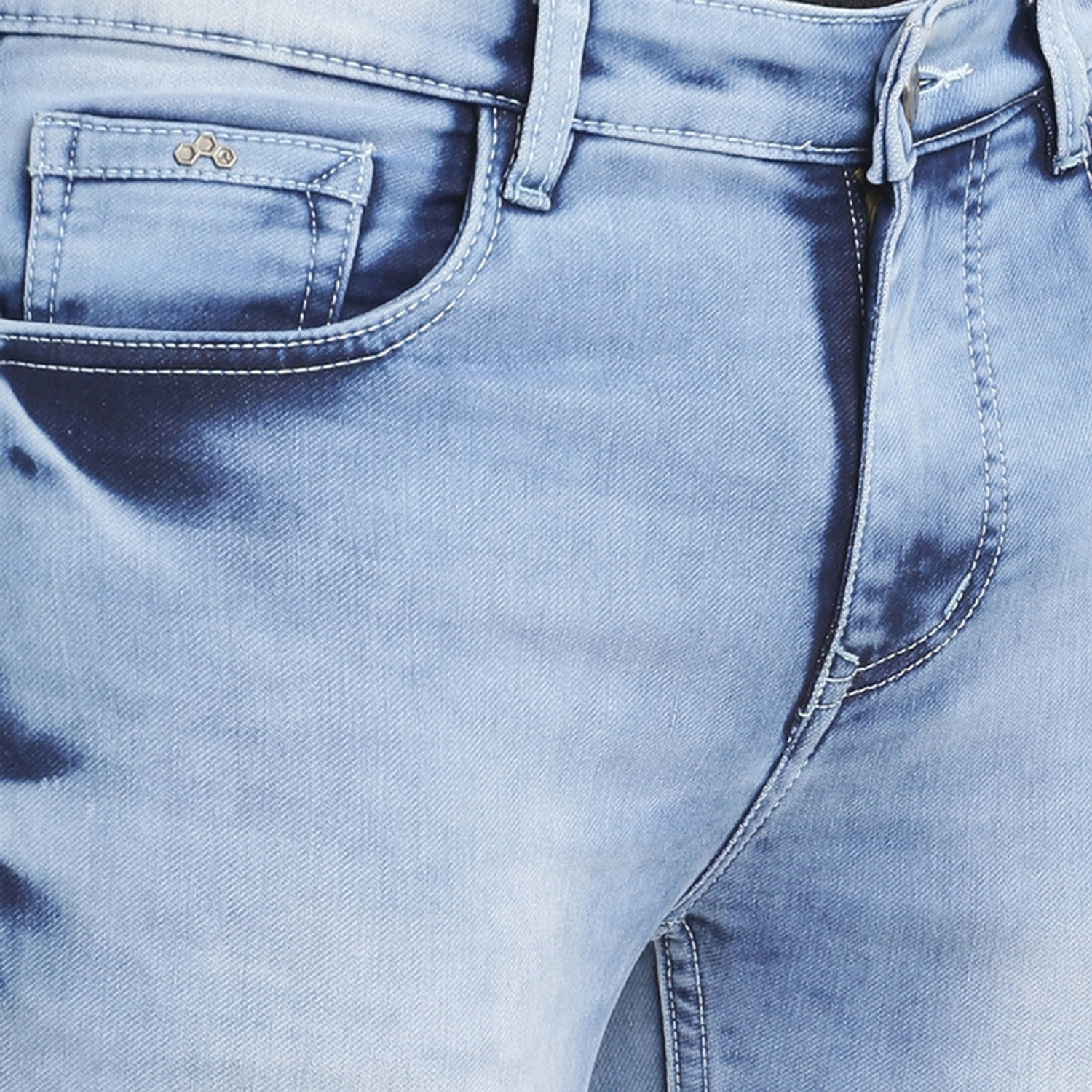 Image of TURTLE Tapered Fit Men Blue Jeans