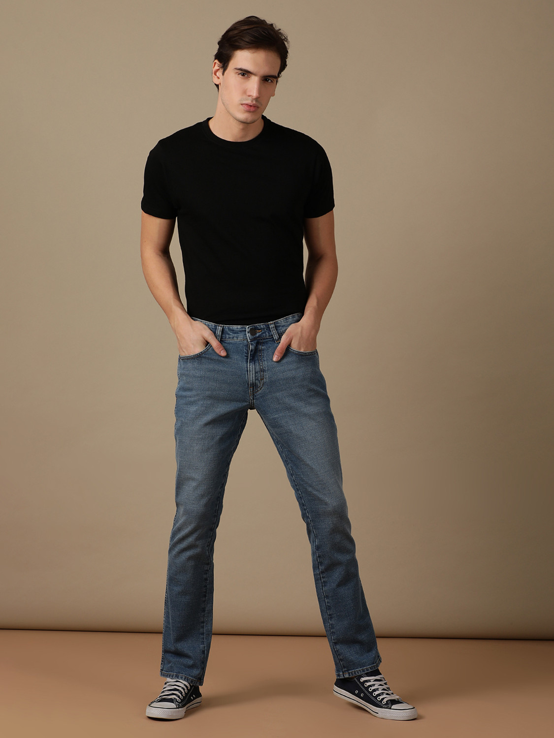 Image of Wrangler Regular Men Blue Jeans