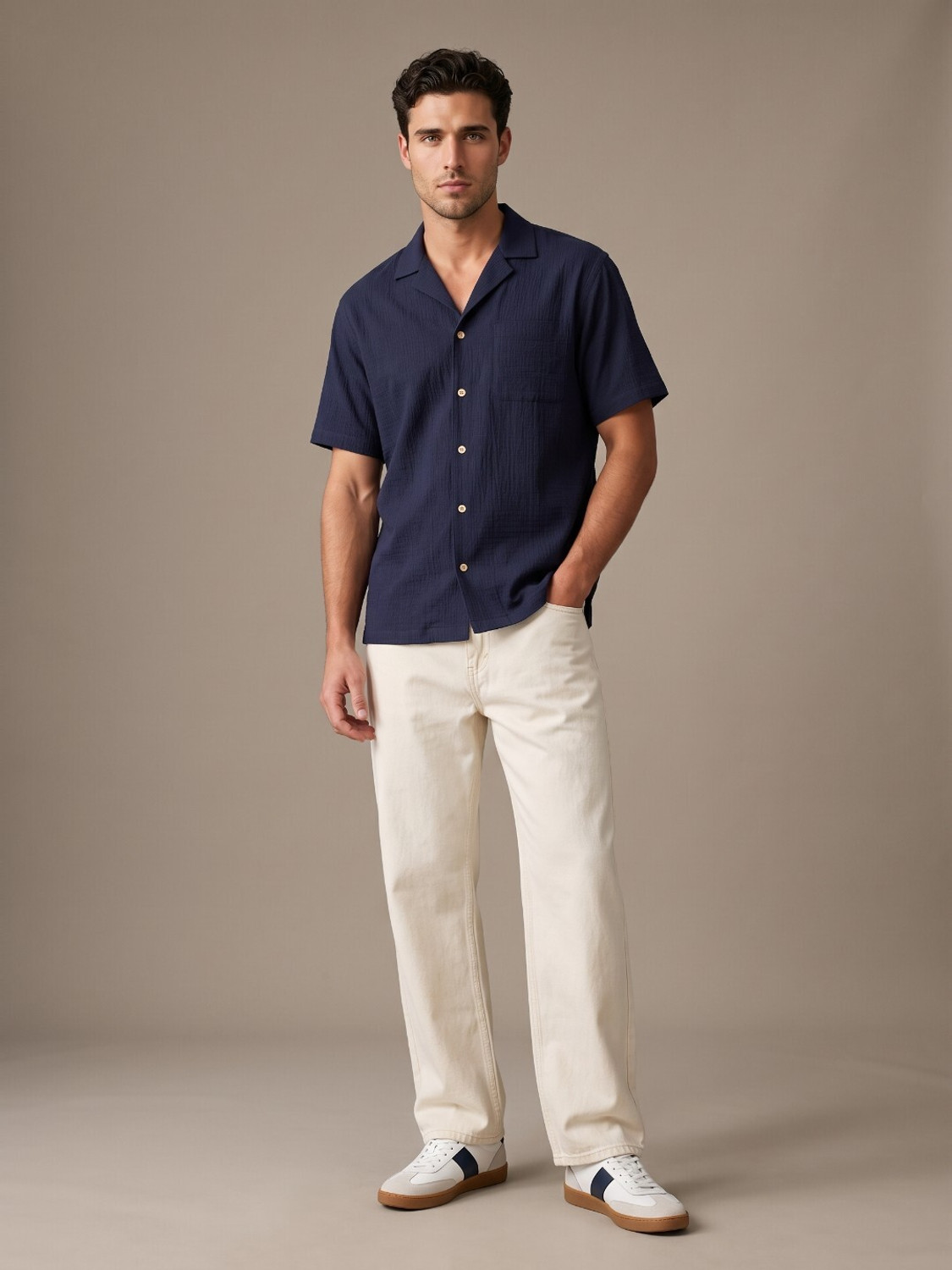 Image of Roadster Regular Men Beige Jeans
