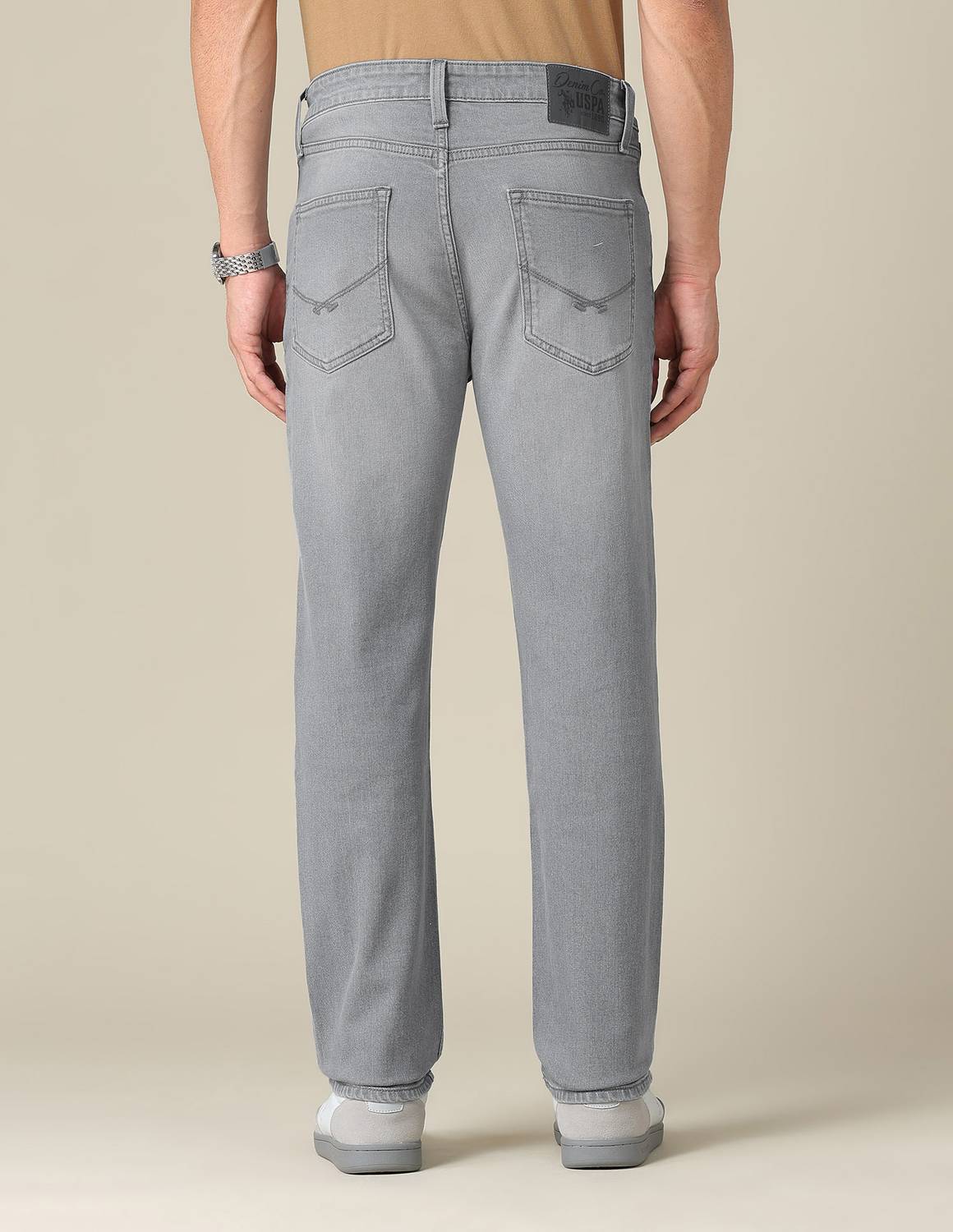 U.S. Polo Assn. Denim Co. Straight Fit Grey Jeans - Image 3