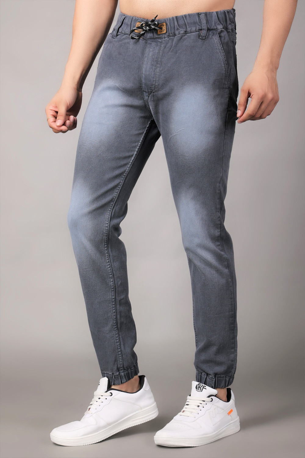 Image of ZAYSH Jogger Fit Men Grey Jeans