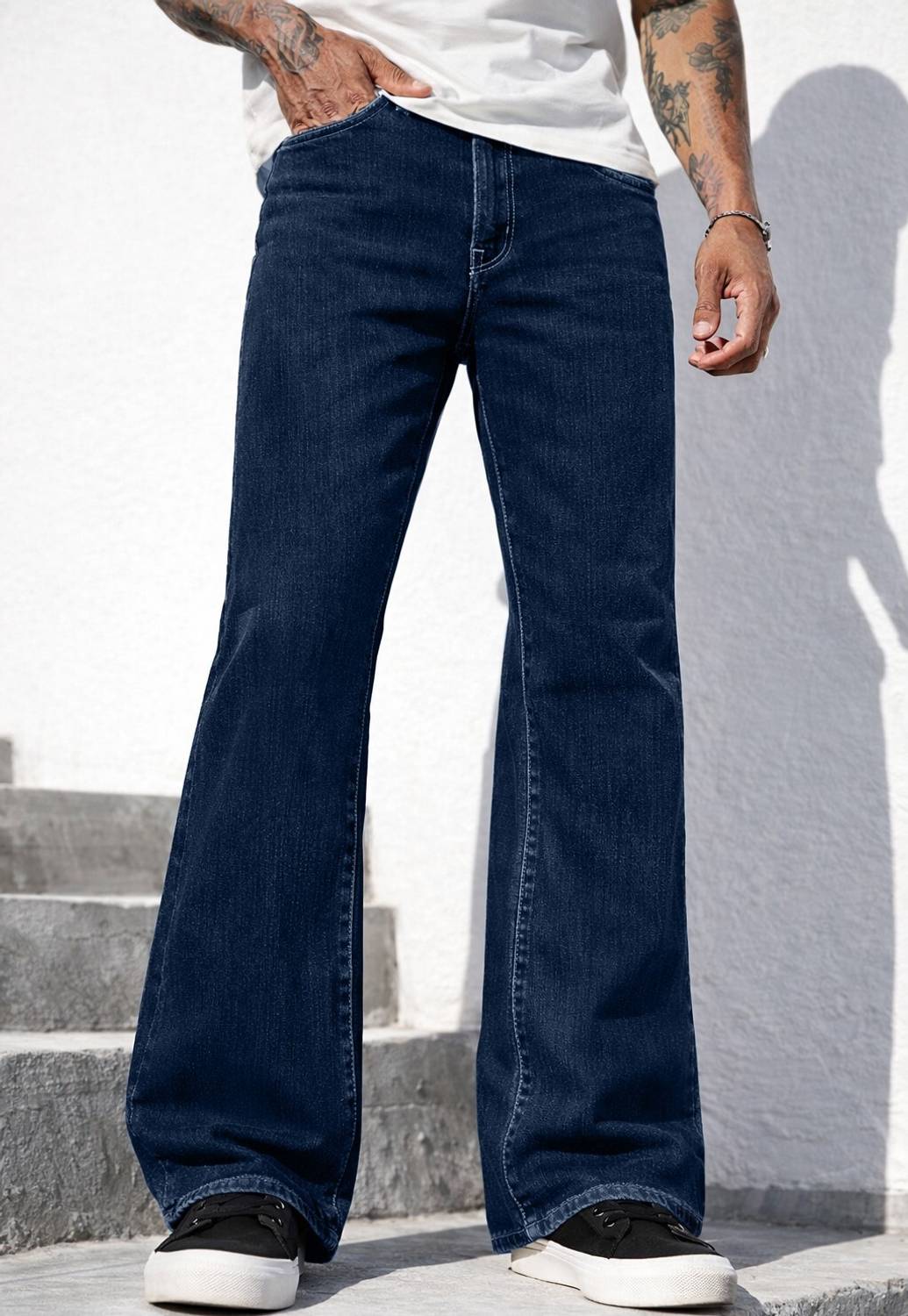 METRONAUT Boot-Leg Men Dark Blue Jeans - Image 1