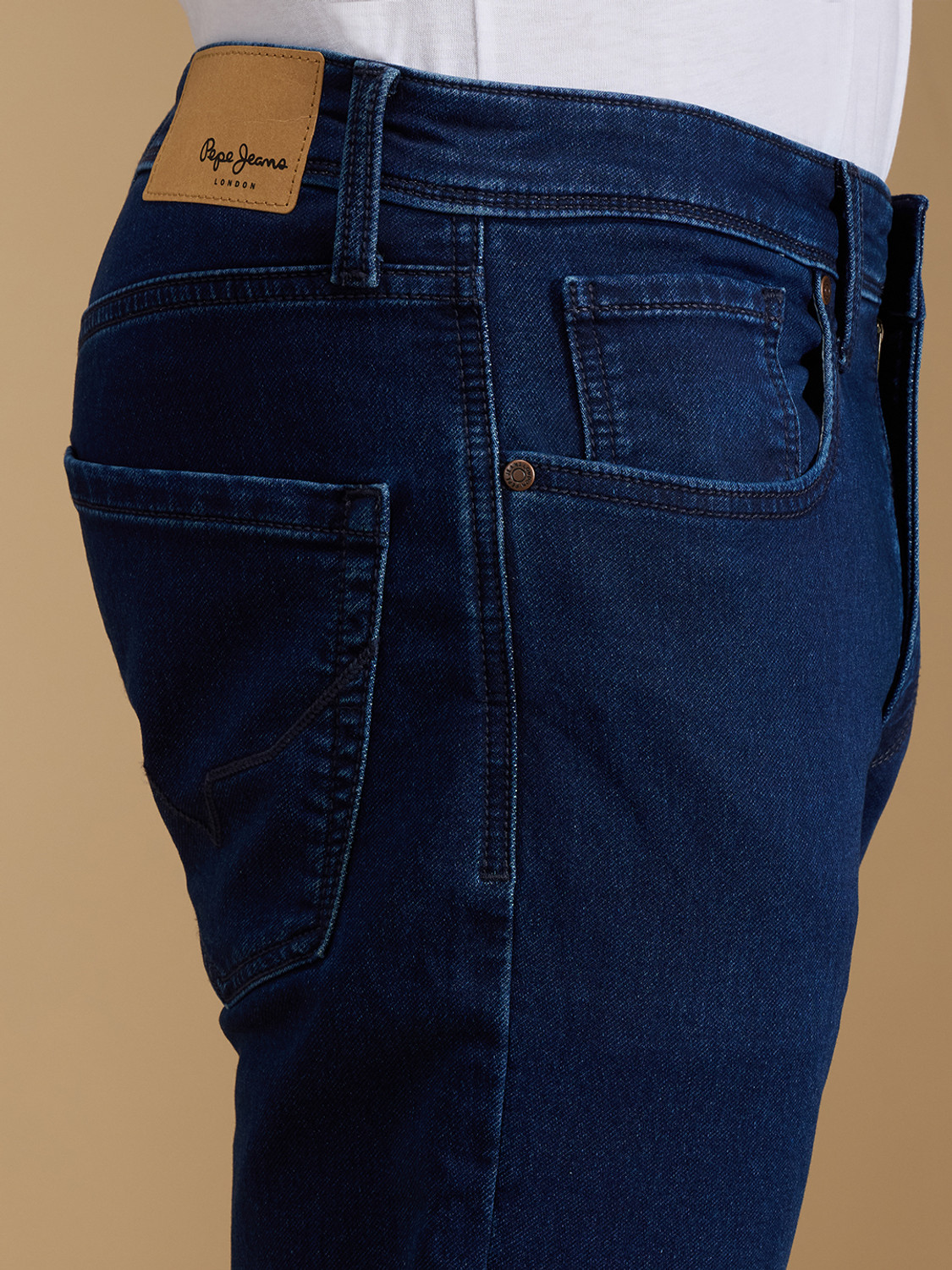 Image of Pepe Jeans Straight Fit Men Dark Blue Jeans