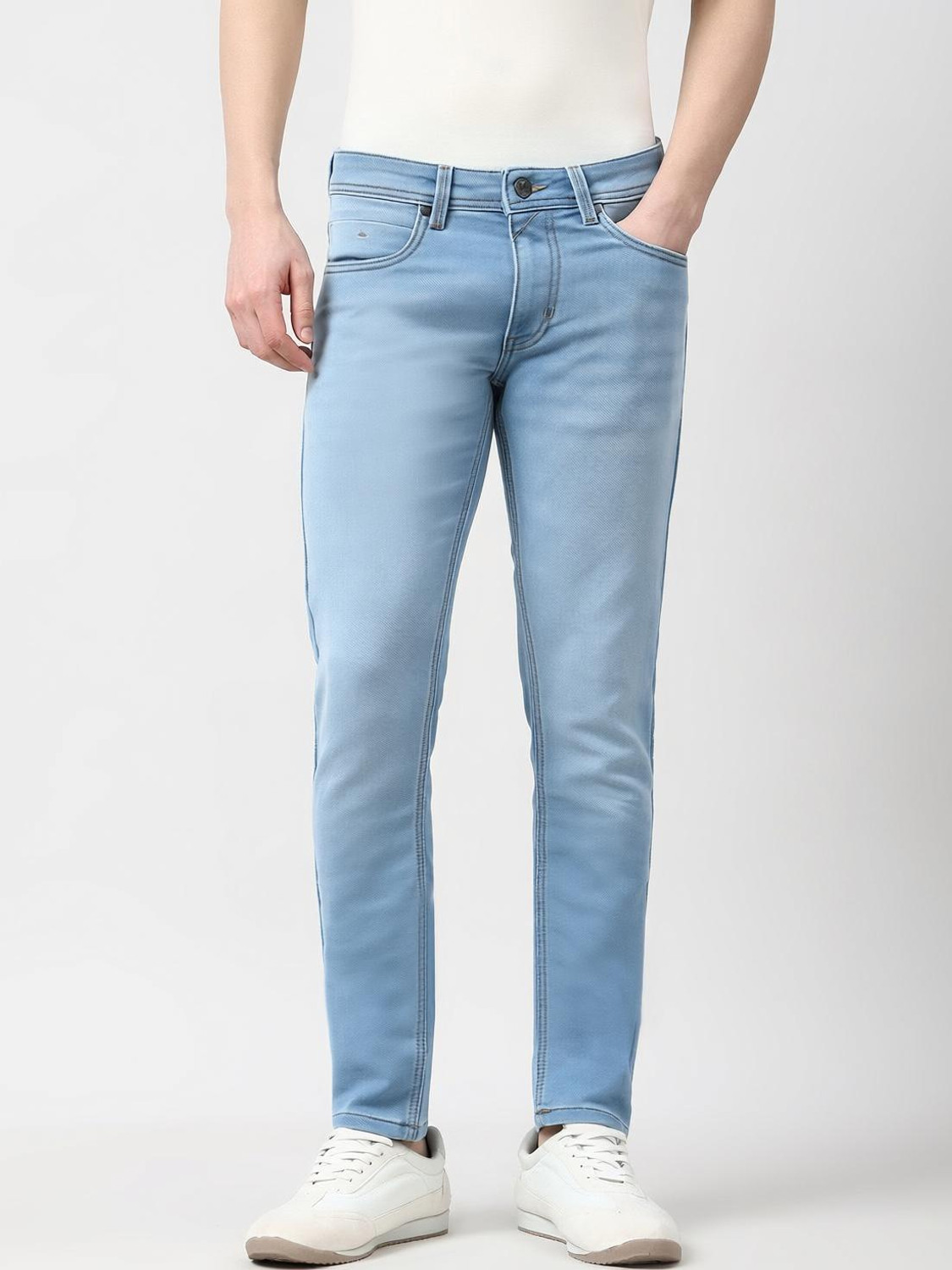 Image of PETER ENGLAND Skinny Men Light Blue Jeans