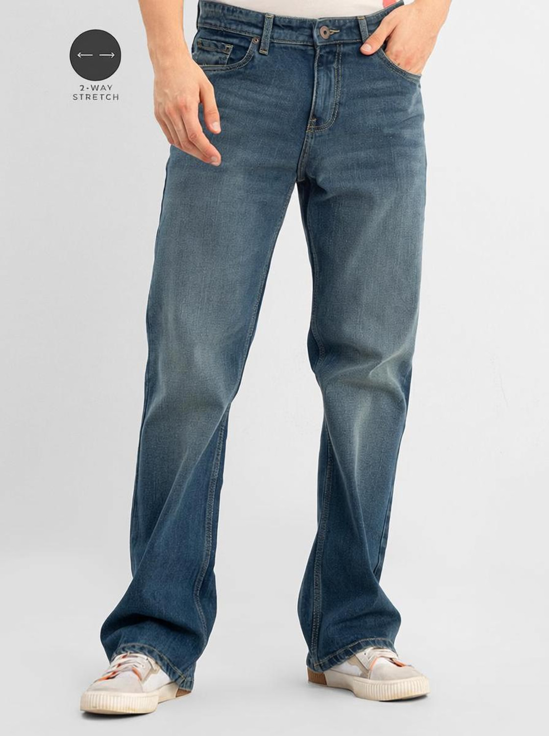 Image of Snitch Boot-Leg Men Blue Jeans