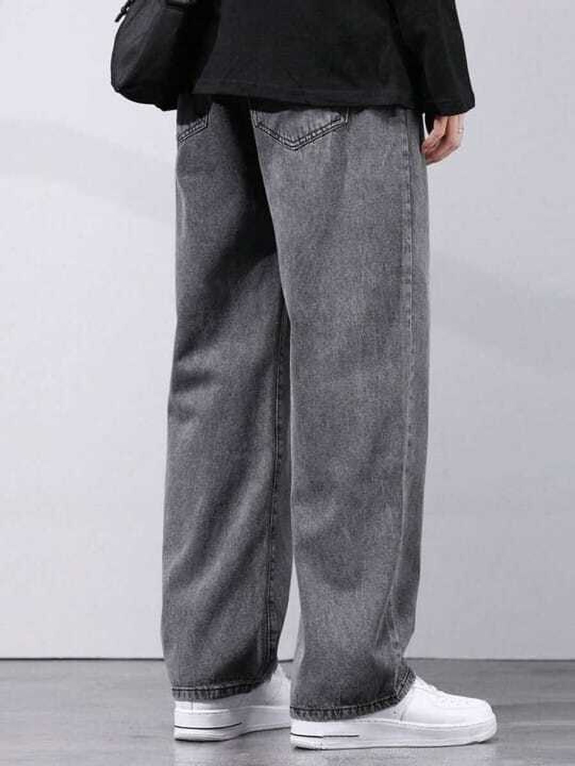 Image of Wanted Straight Fit Men Grey Jeans
