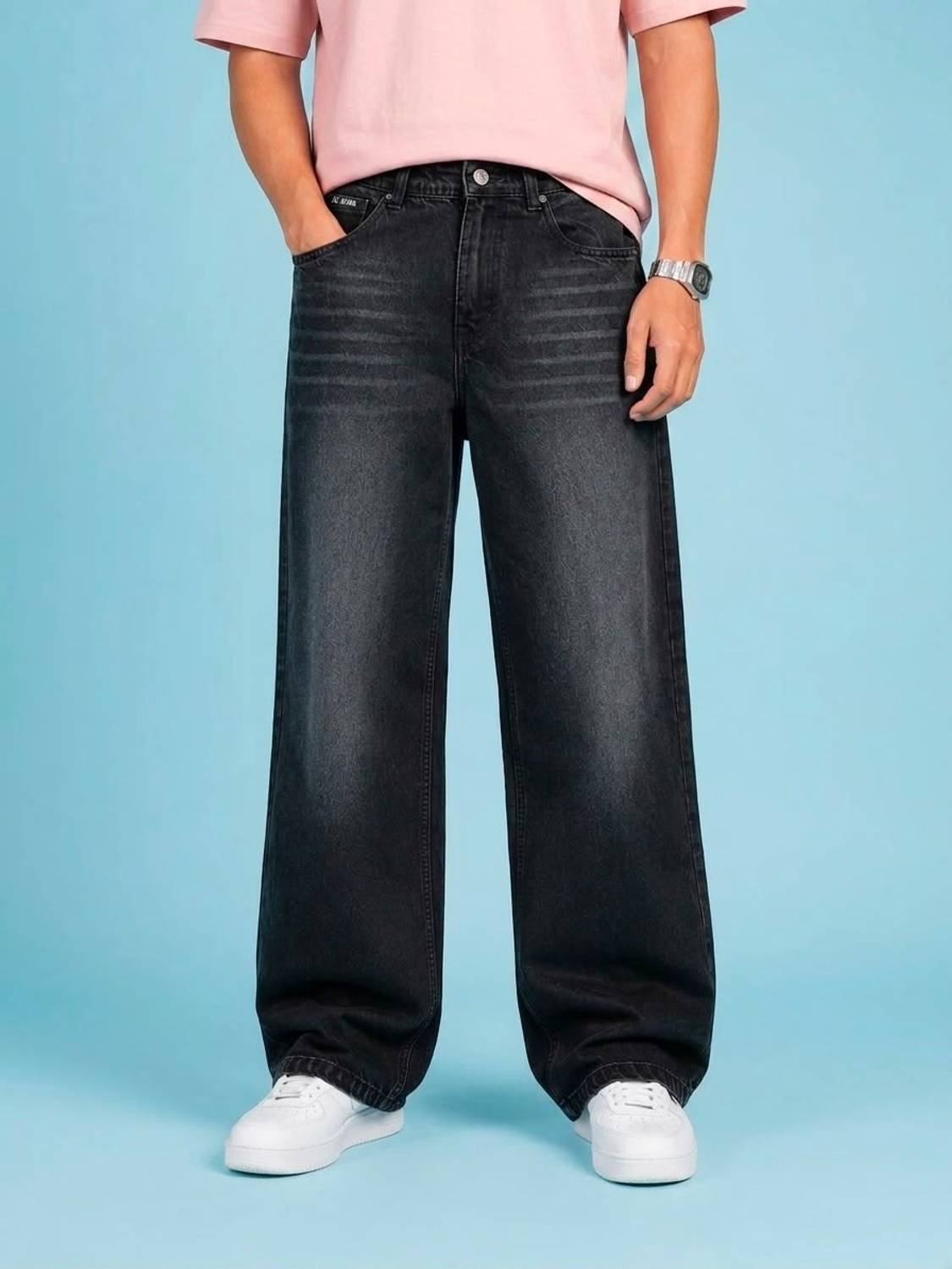 BREGRUUS Straight Fit Men Black Jeans - Image 1