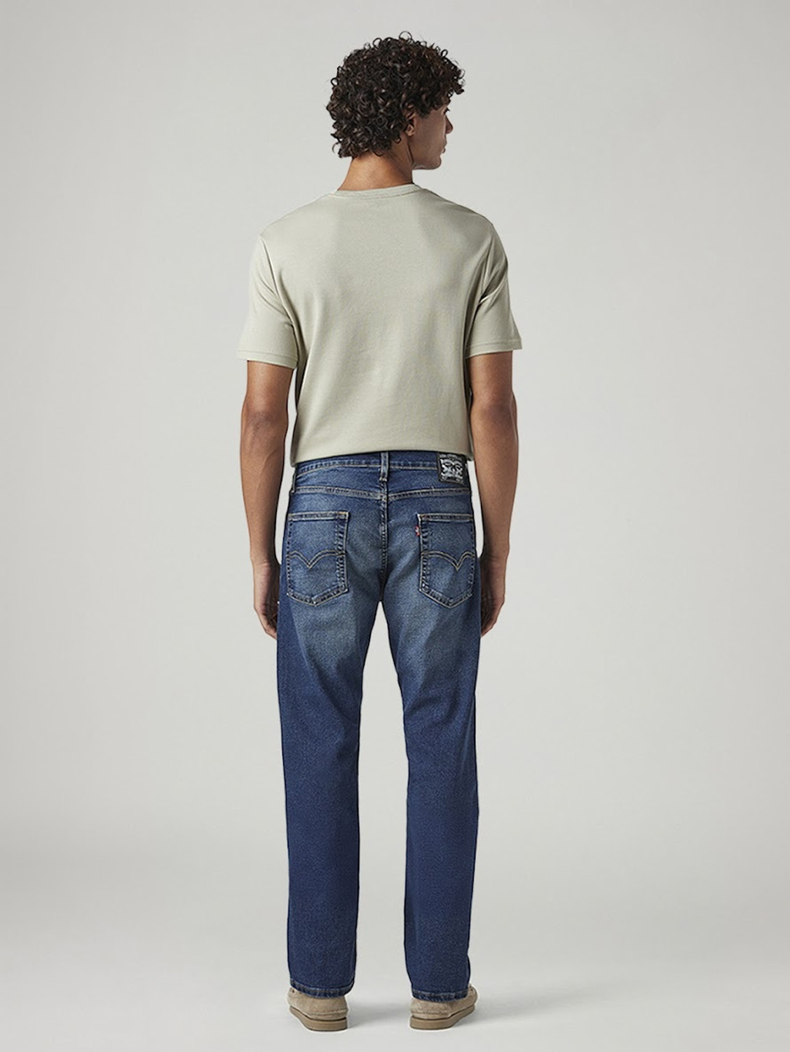 Image of LEVI'S Men Straight Fit Mid Rise Dark Blue Jeans