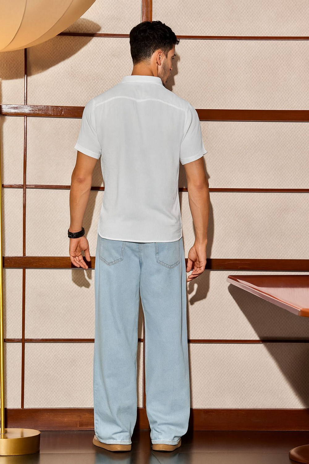Image of comfits Loose Fit Men Light Blue Jeans