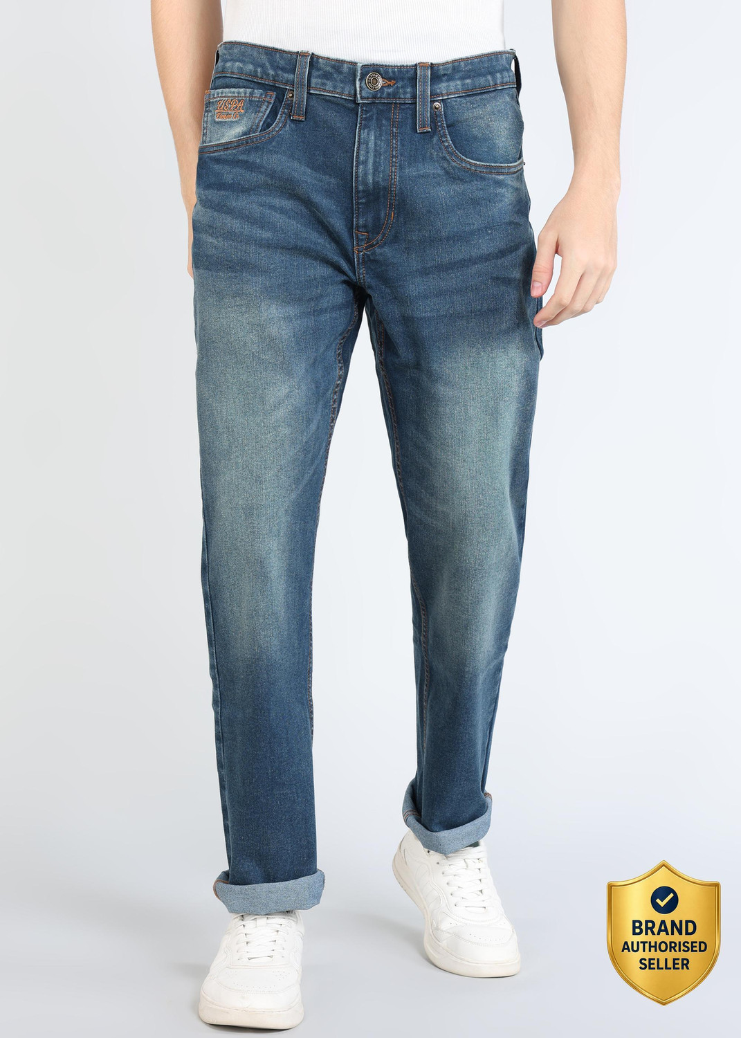 Image of U.S. Polo Assn. Denim Co. Straight Fit Men Blue Jeans