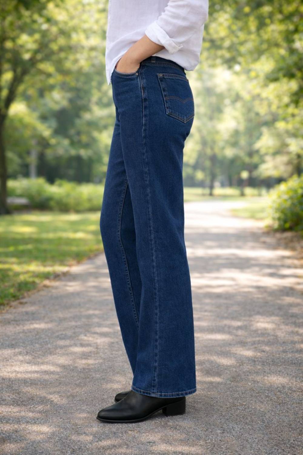 PODGE Loose Fit Men Dark Blue Jeans - Image 3