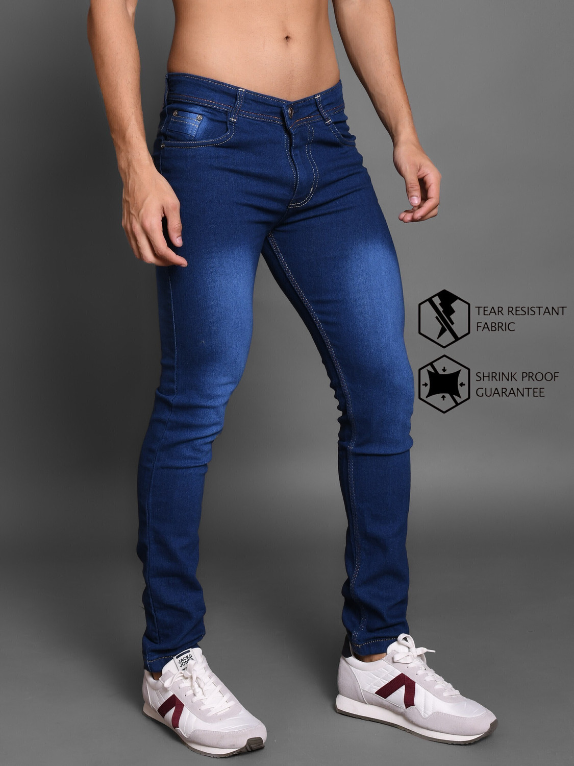 Image of Lzard Regular Men Dark Blue Jeans