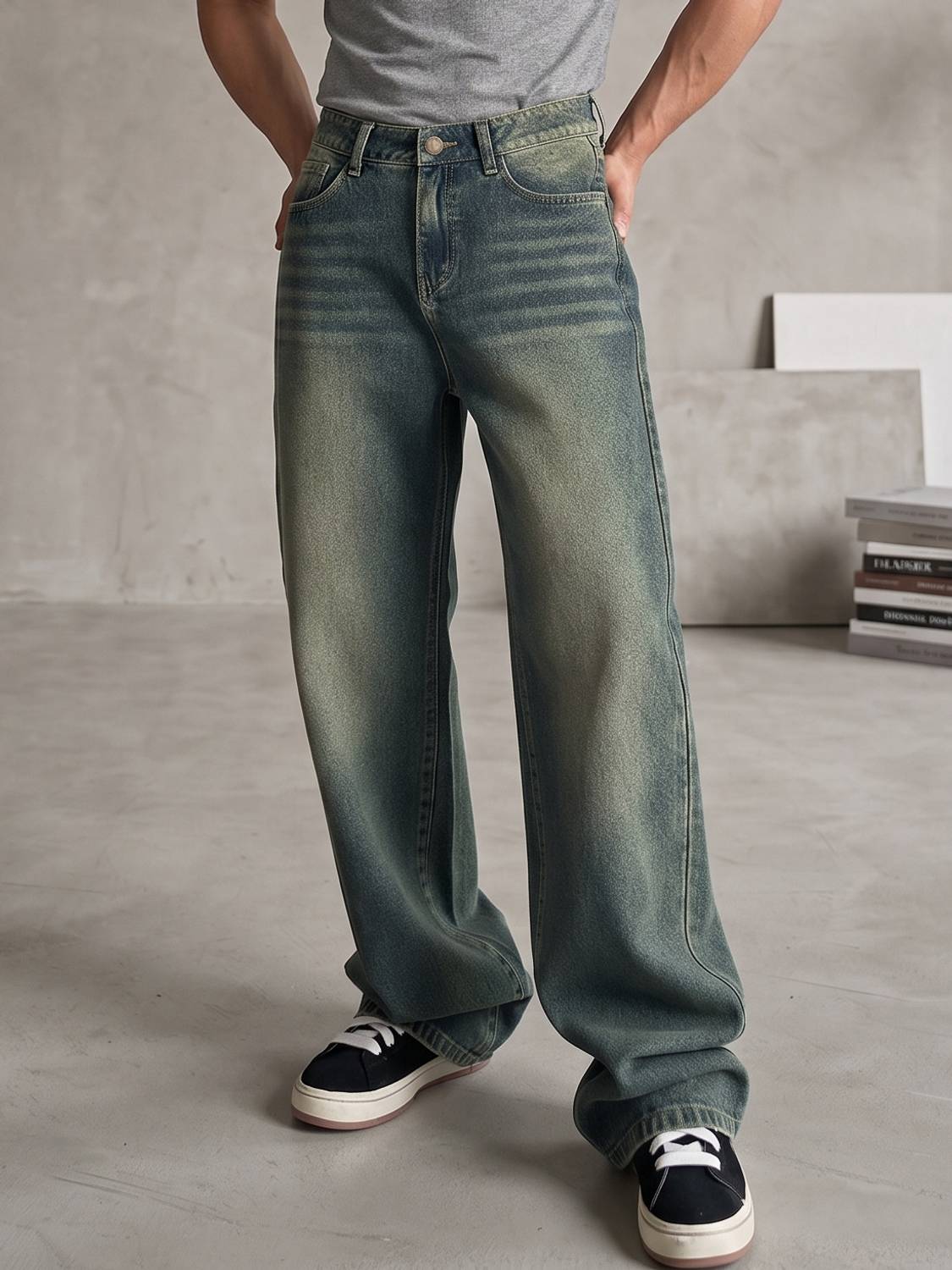 SGStore Straight Fit Blue Jeans - Image 1