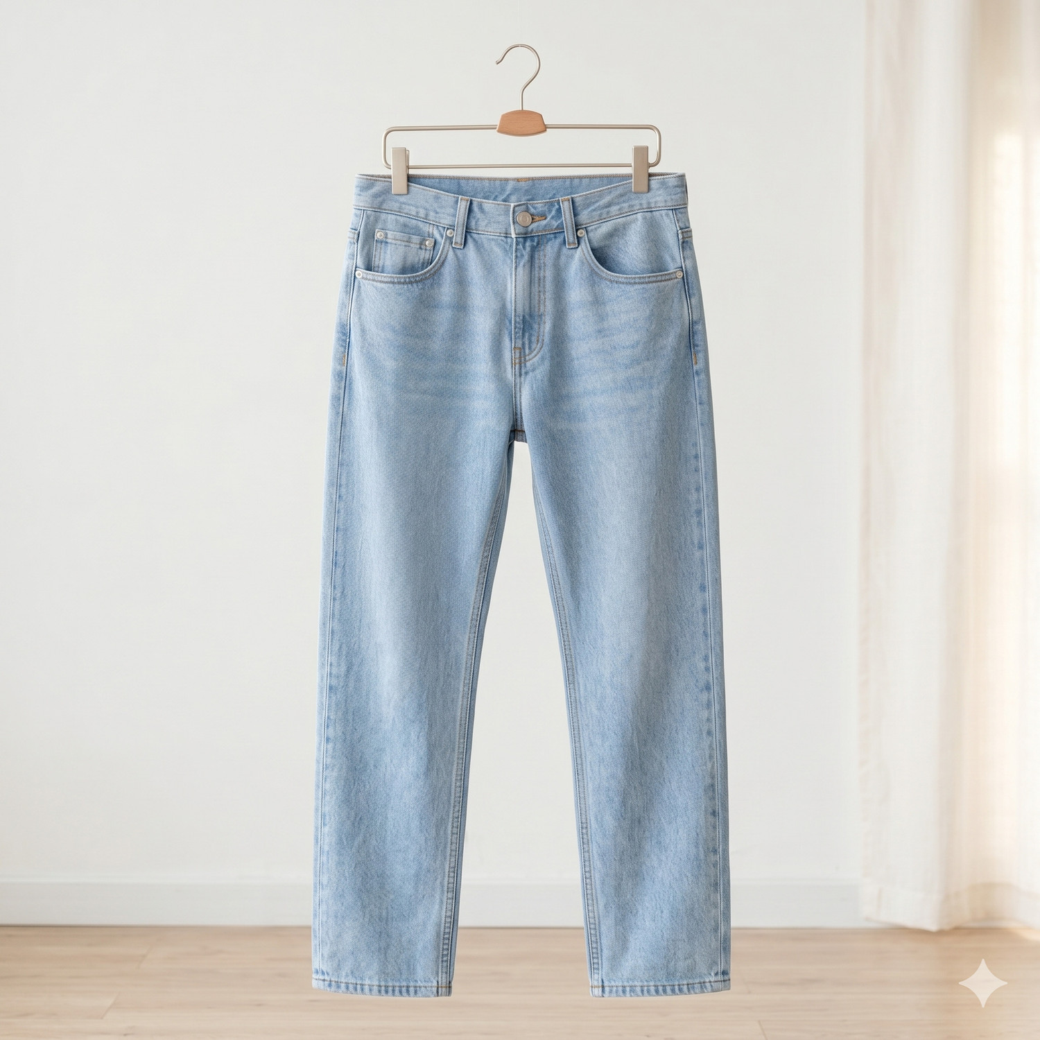 Image of GlowCart Mom Fit Men Light Blue Jeans