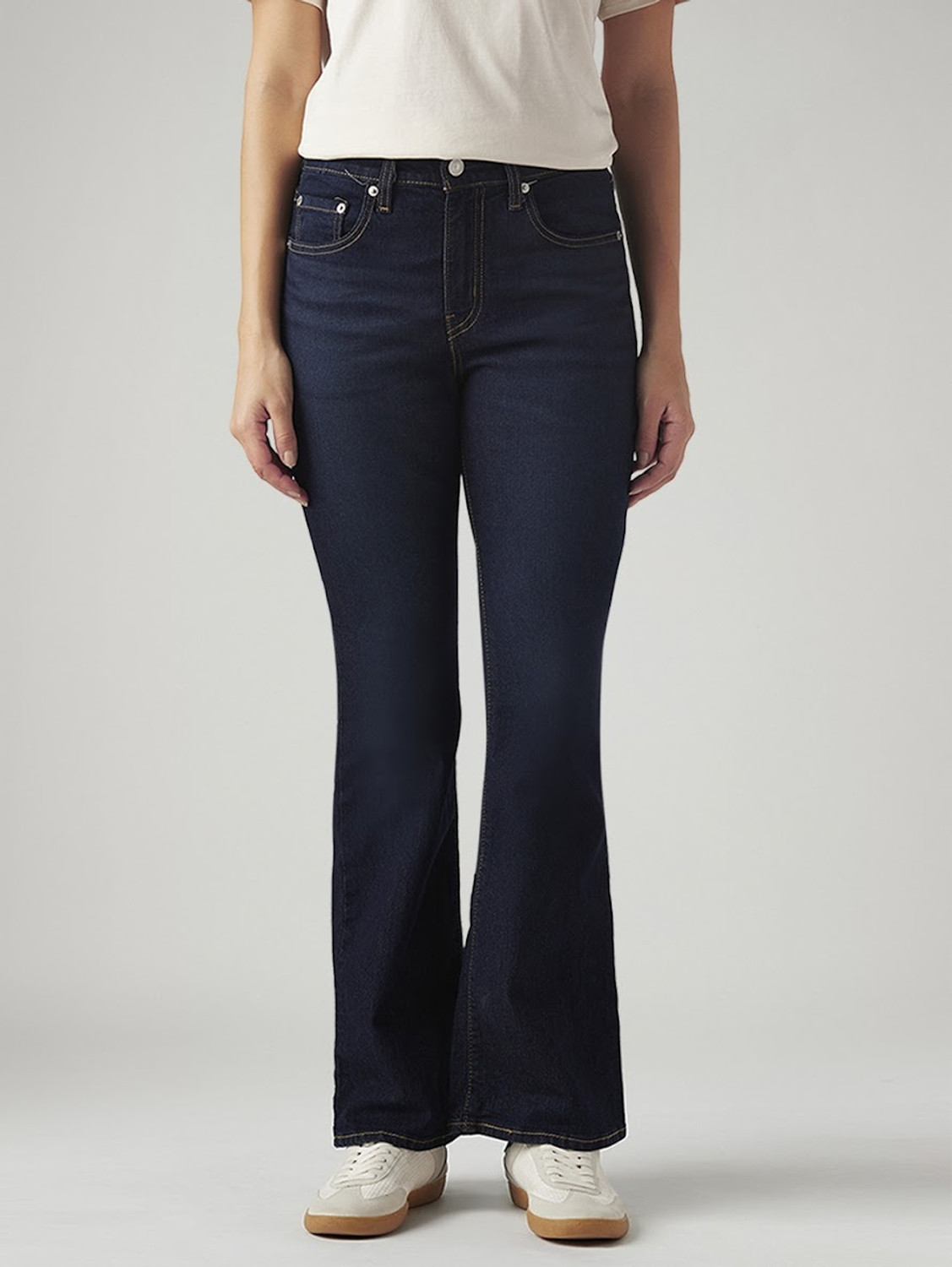 Image of LEVI'S Flared Women Dark Blue Jeans