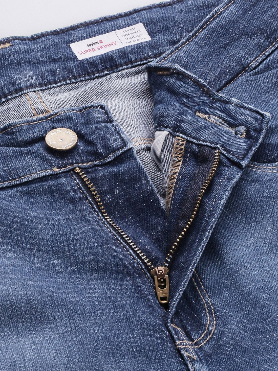 Image of Spykar Super Skinny Men Blue Jeans