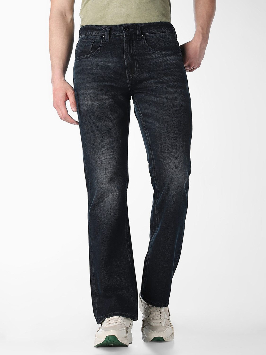 Image of JACK & JONES Boot-Leg Men Dark Blue Jeans