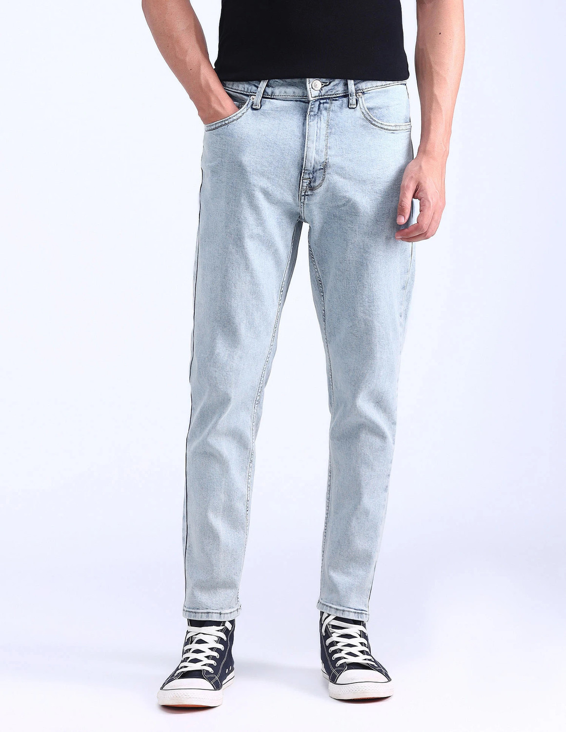 Image of FLYING MACHINE Regular Men Green Jeans