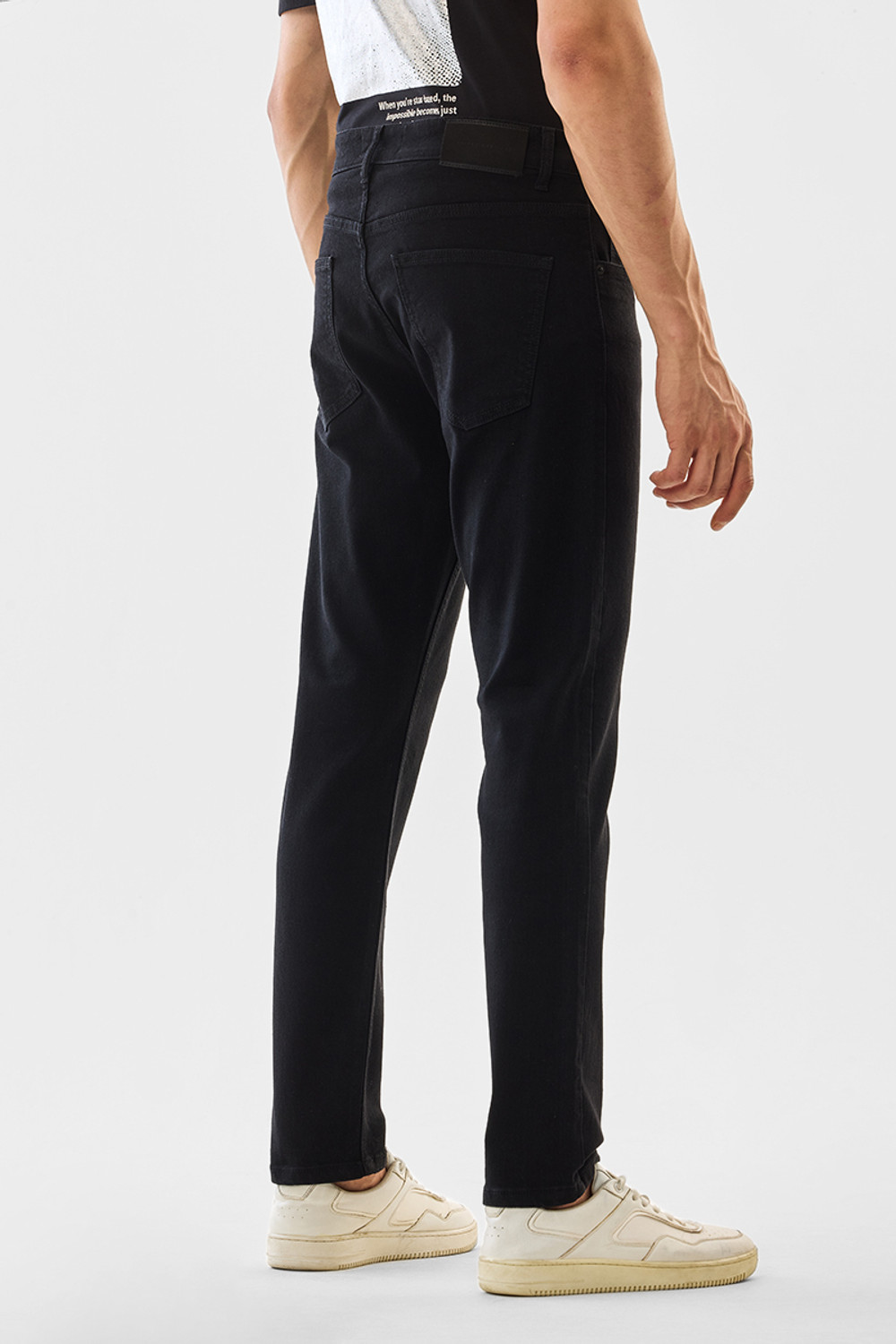 Image of Snitch Slim Men Black Jeans