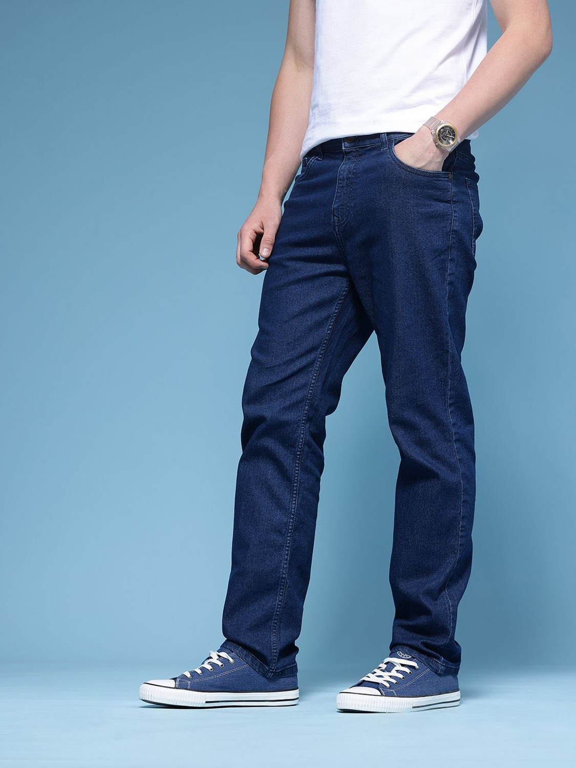 Image of HERE&NOW Regular Men Blue Jeans