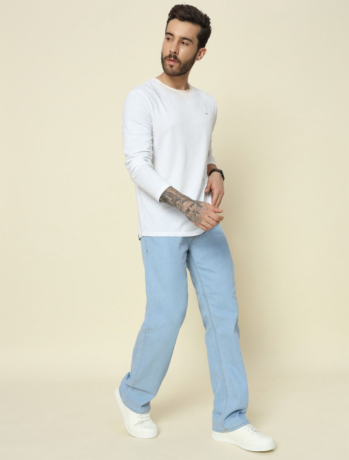 Image of SELL4U Loose Fit Men Light Blue Jeans