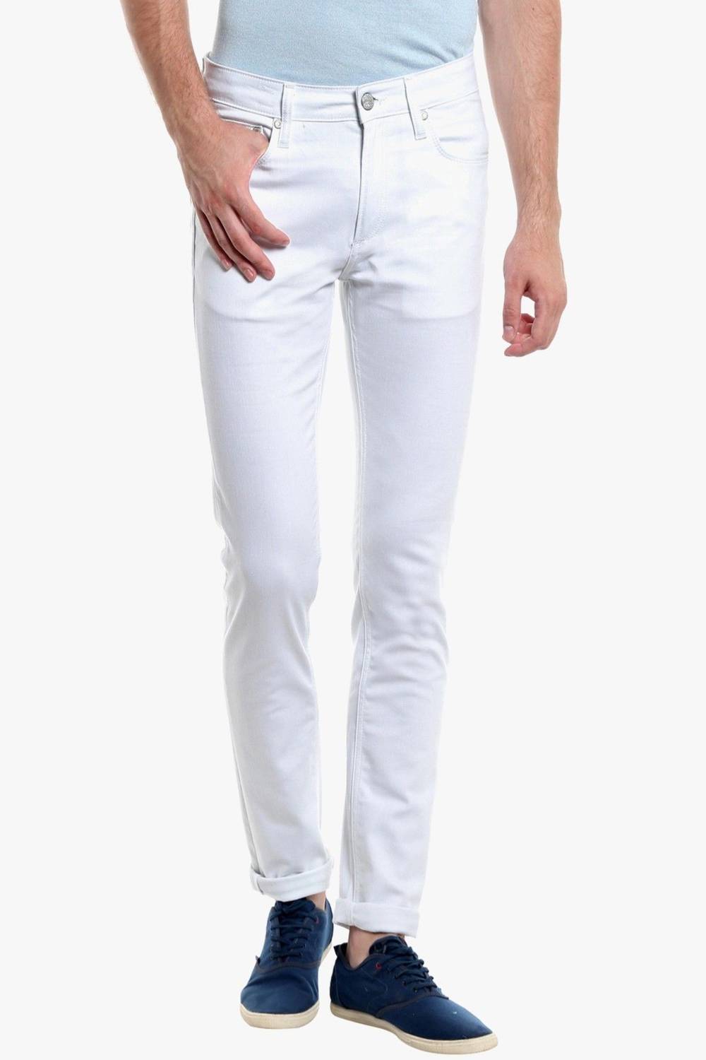CALCIUM Skinny Men White Jeans