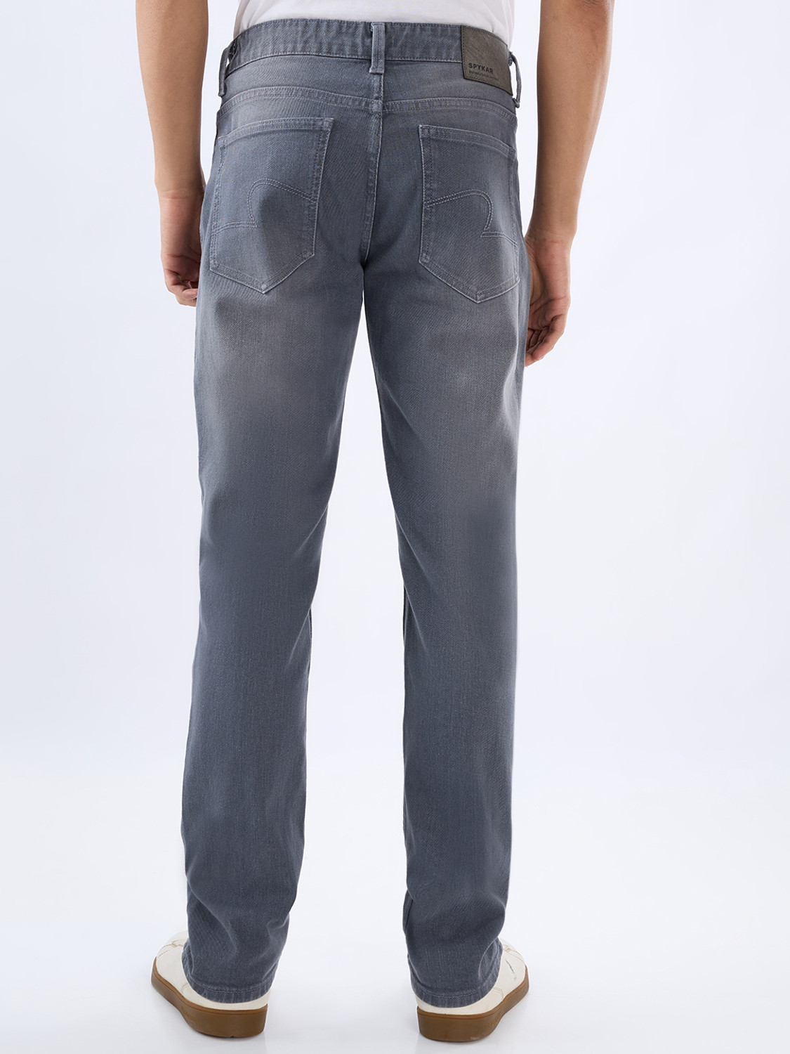 Image of Spykar Regular Men Grey Jeans