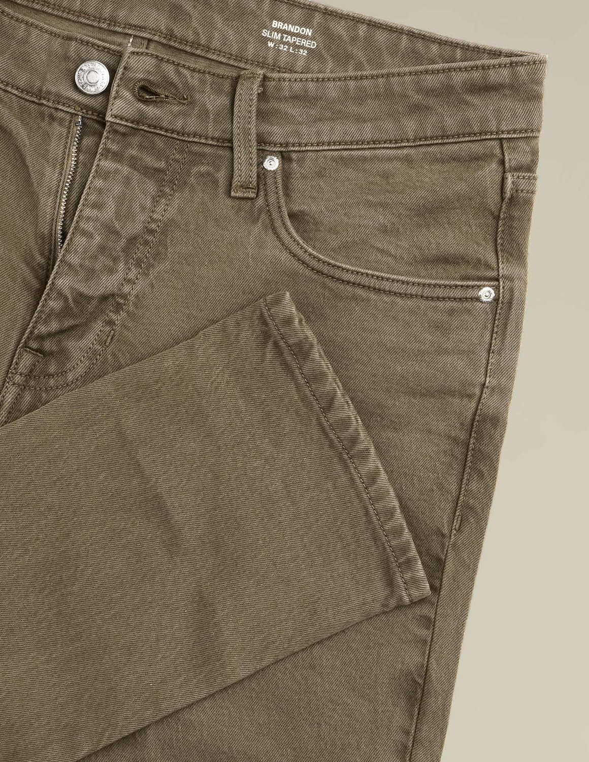 Image of U.S. Polo Assn. Denim Co. Tapered Fit Men Brown Jeans