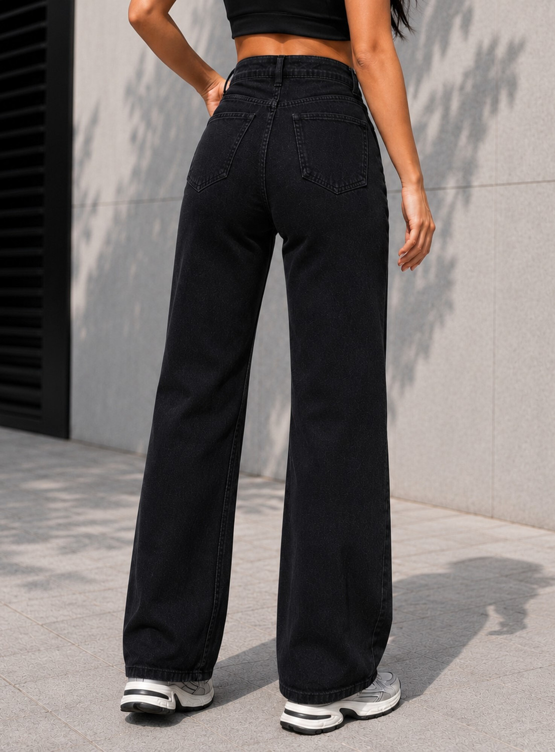 Image of Creation By London Hills Relaxed Fit Women Black Jeans
