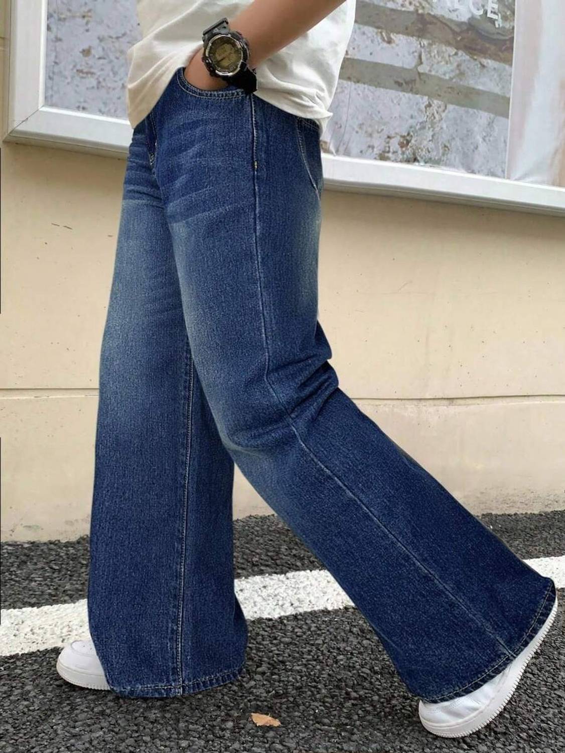 YAMEETFIT Straight Fit Men Dark Blue Jeans - Image 3