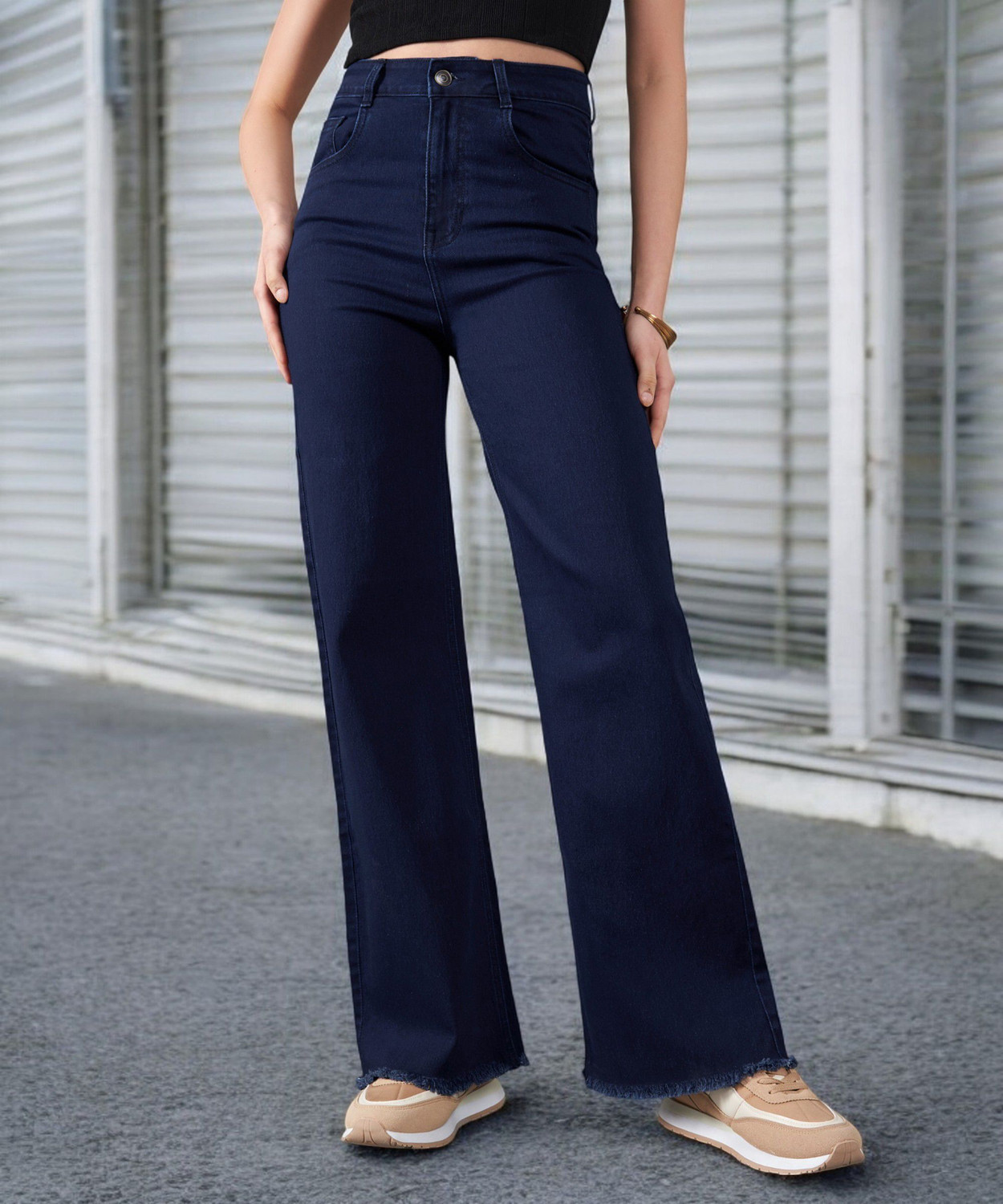 Image of DOLCE CRUDO Boot-Leg Women Blue Jeans