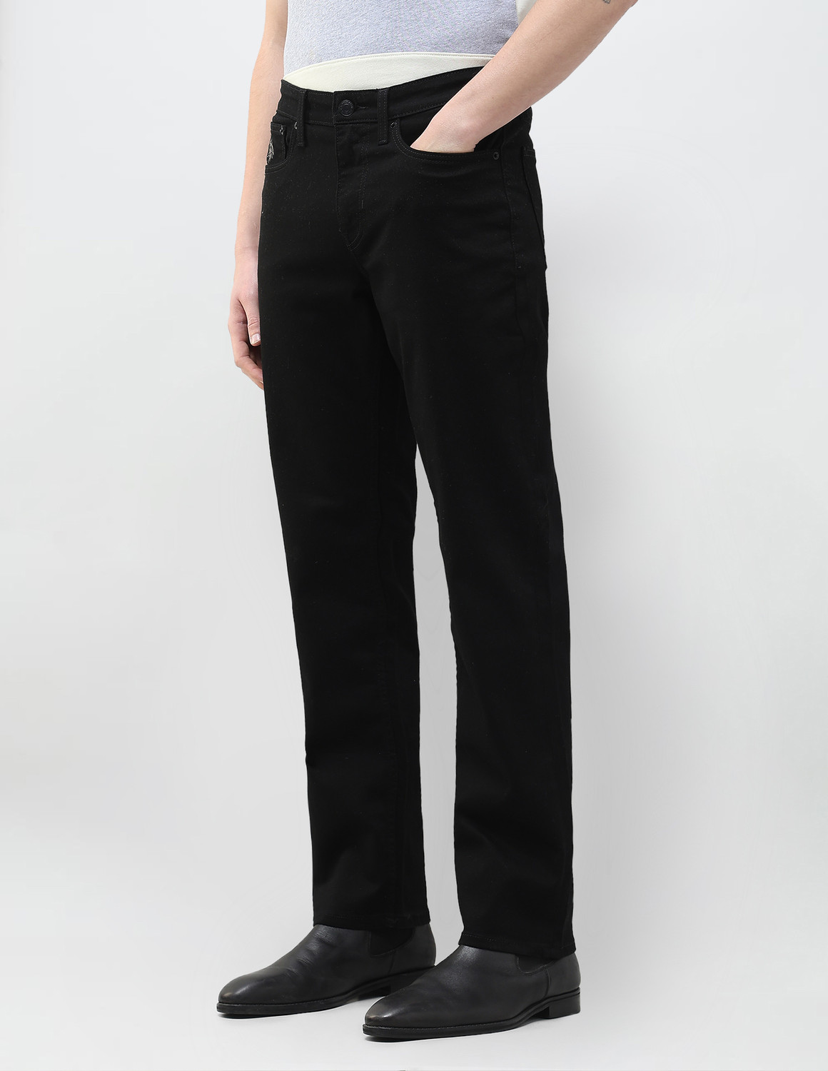 Image of U.S. Polo Assn. Denim Co. Relaxed Fit Men Black Jeans