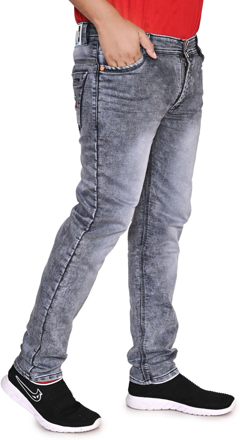 Image of joyguru fashion Slim Men Grey Jeans