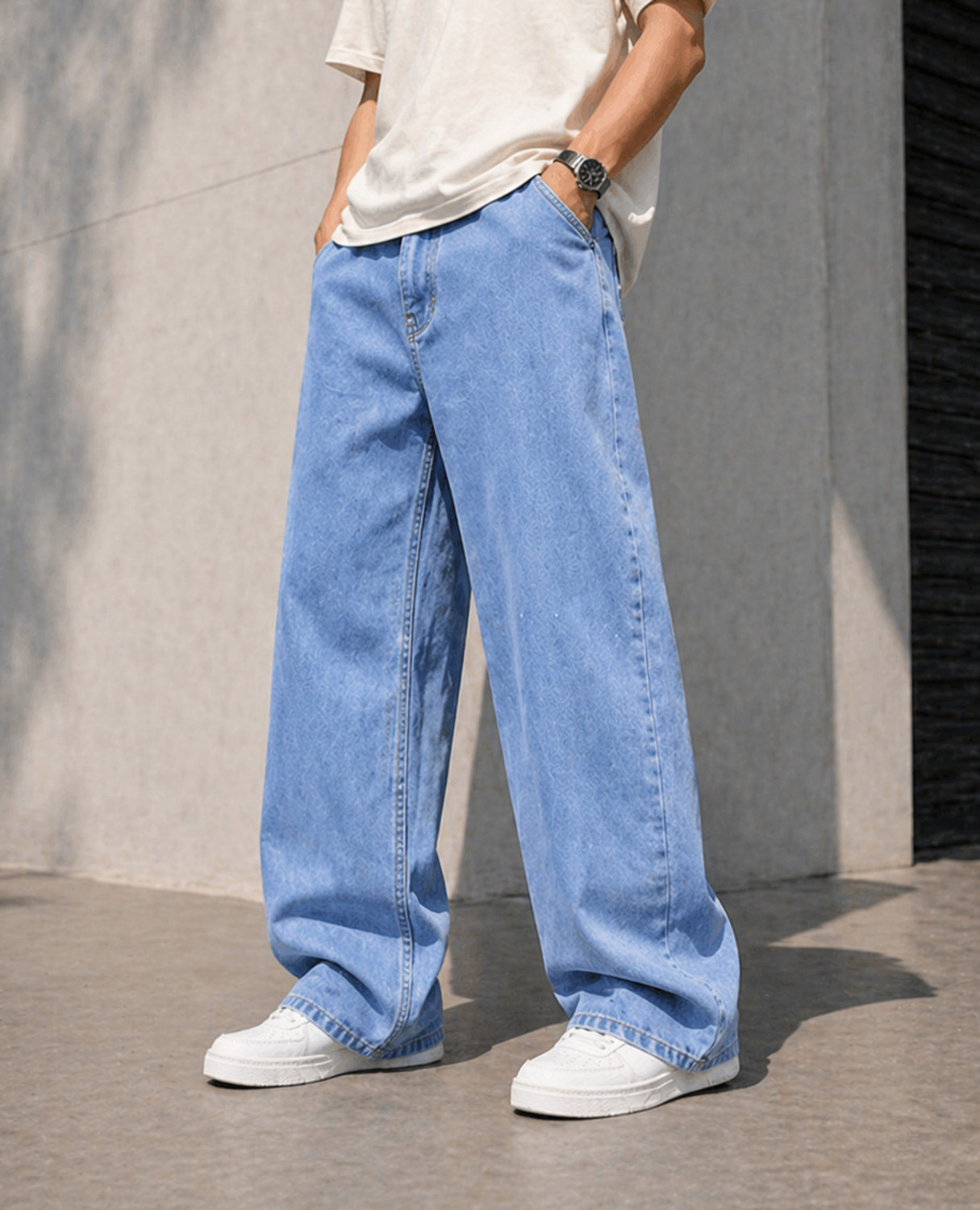 Image of Yungistan Baggy Fit Men Light Blue Jeans
