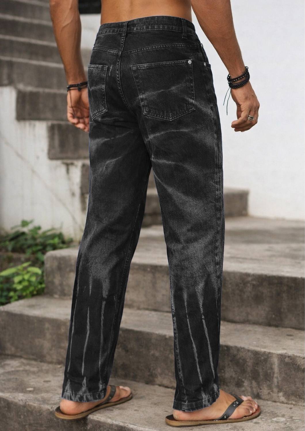 Plus91 Straight Fit Men Black Jeans - Image 2