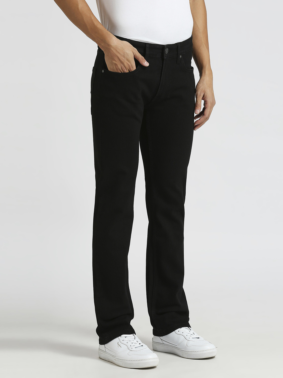 Image of Pepe Jeans Straight Fit Men Black Jeans