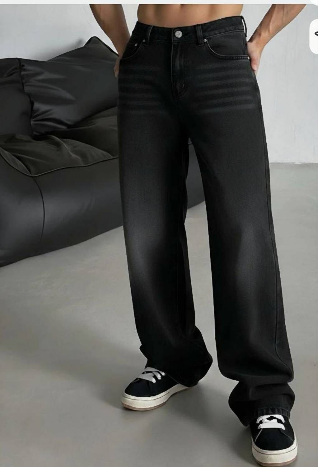 Pratyaya Baggy Fit Men Black Jeans - Image 1