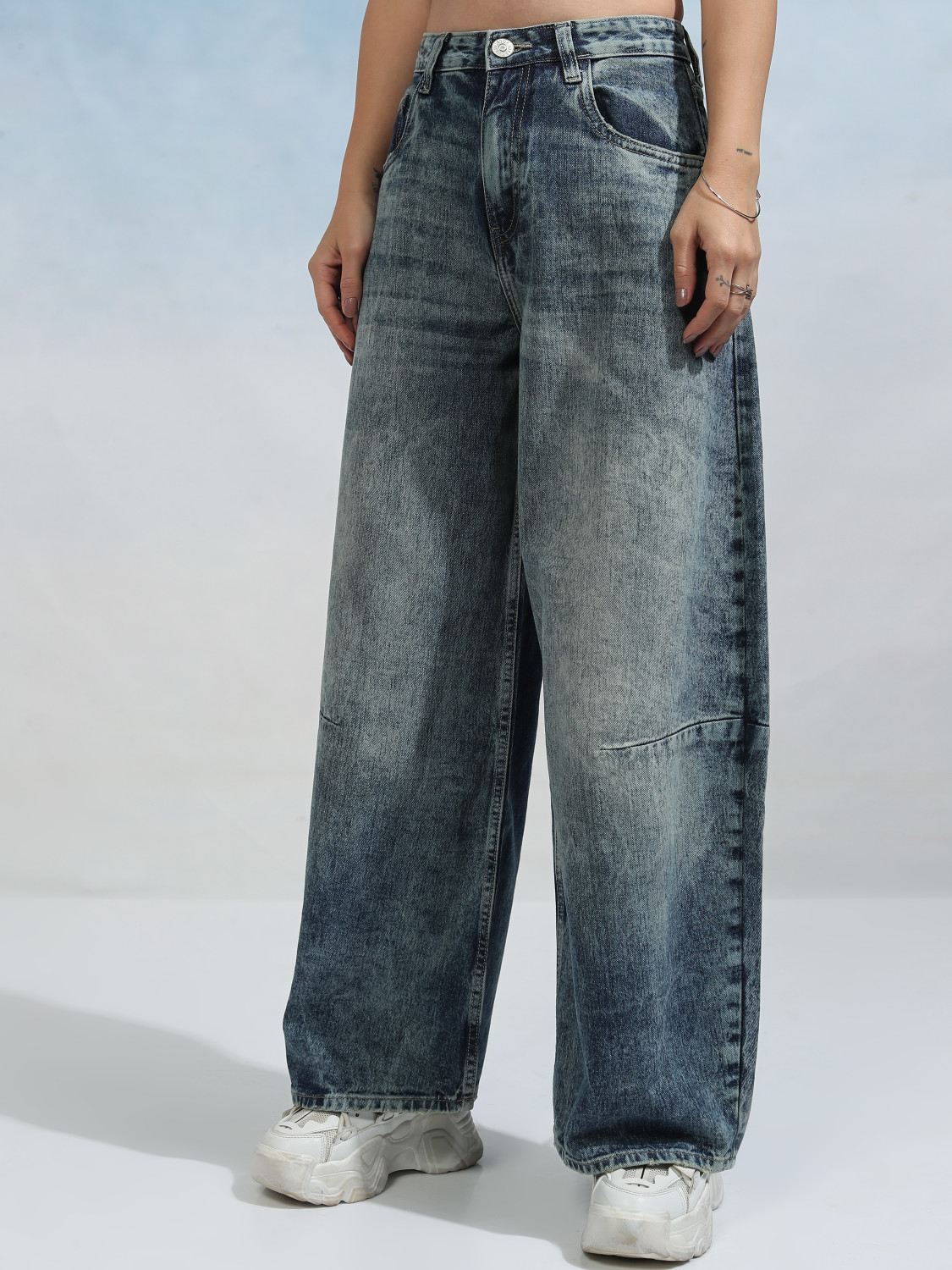 Image of Tokyo Talkies Boot-Leg Women Blue Jeans