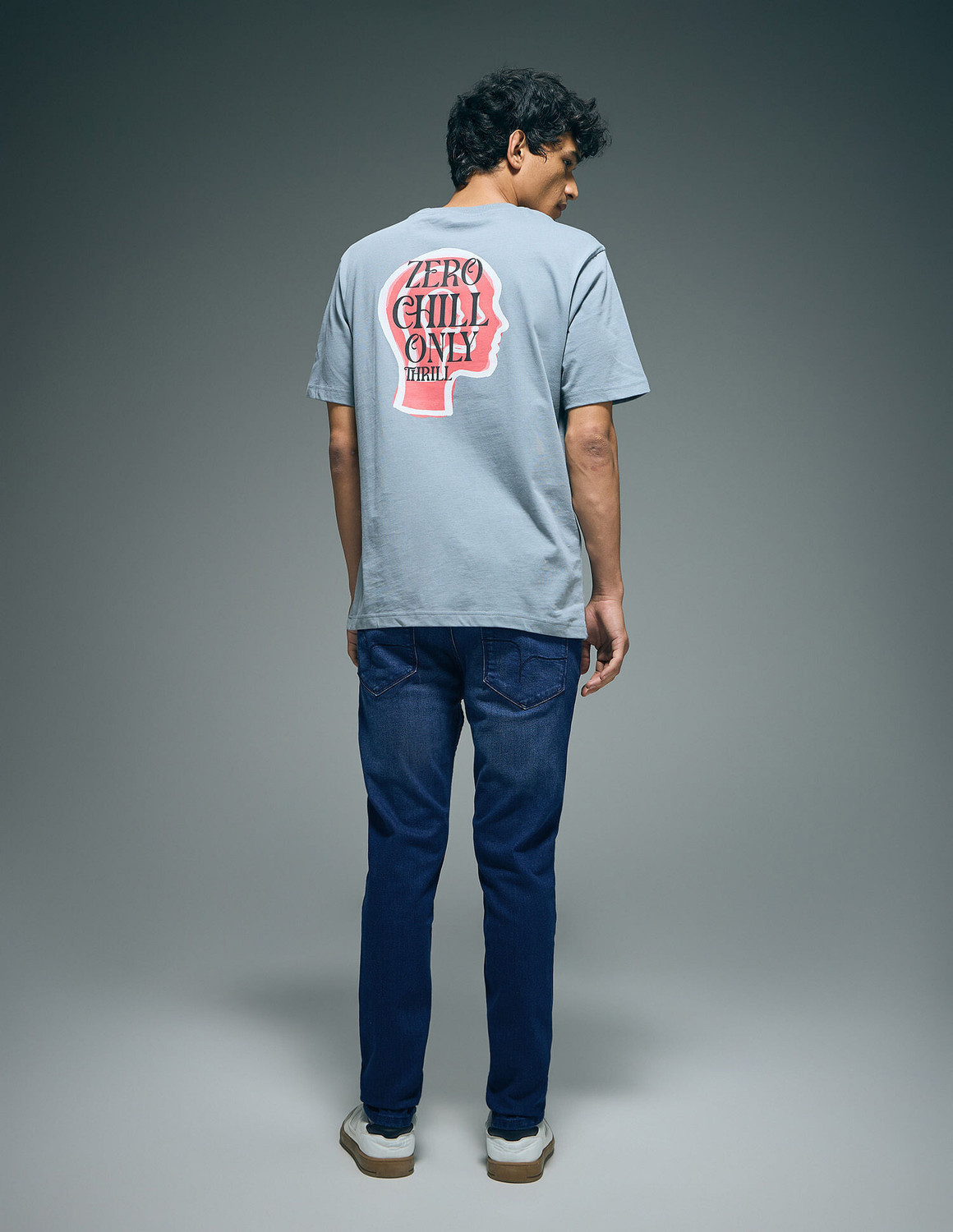 Image of FLYING MACHINE Slim Men Dark Blue Jeans