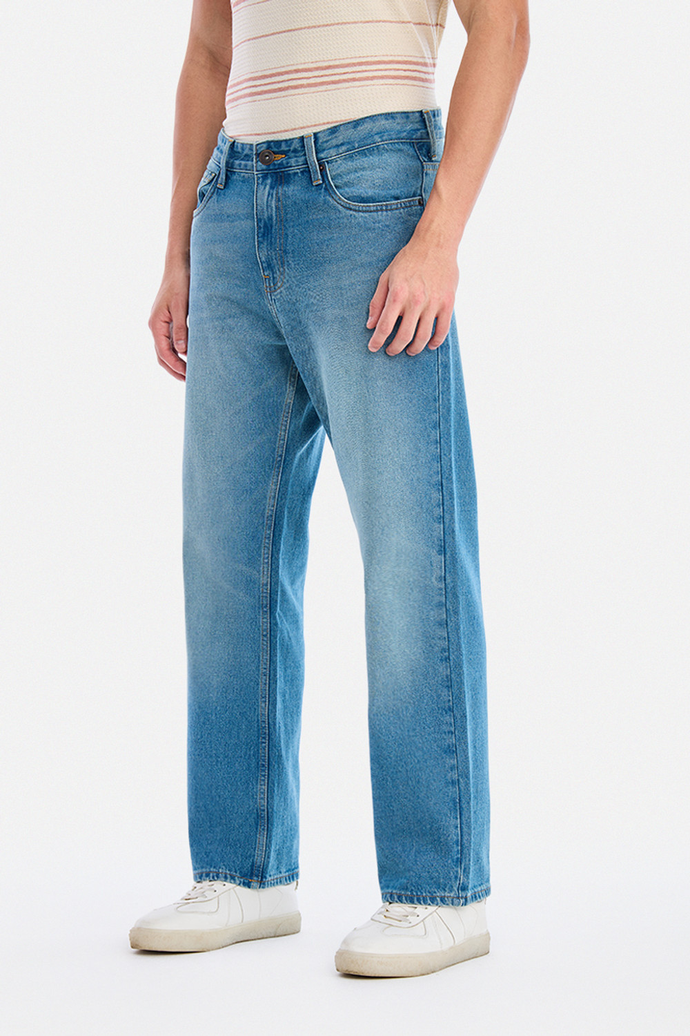 Image of Snitch Straight Fit Men Blue Jeans