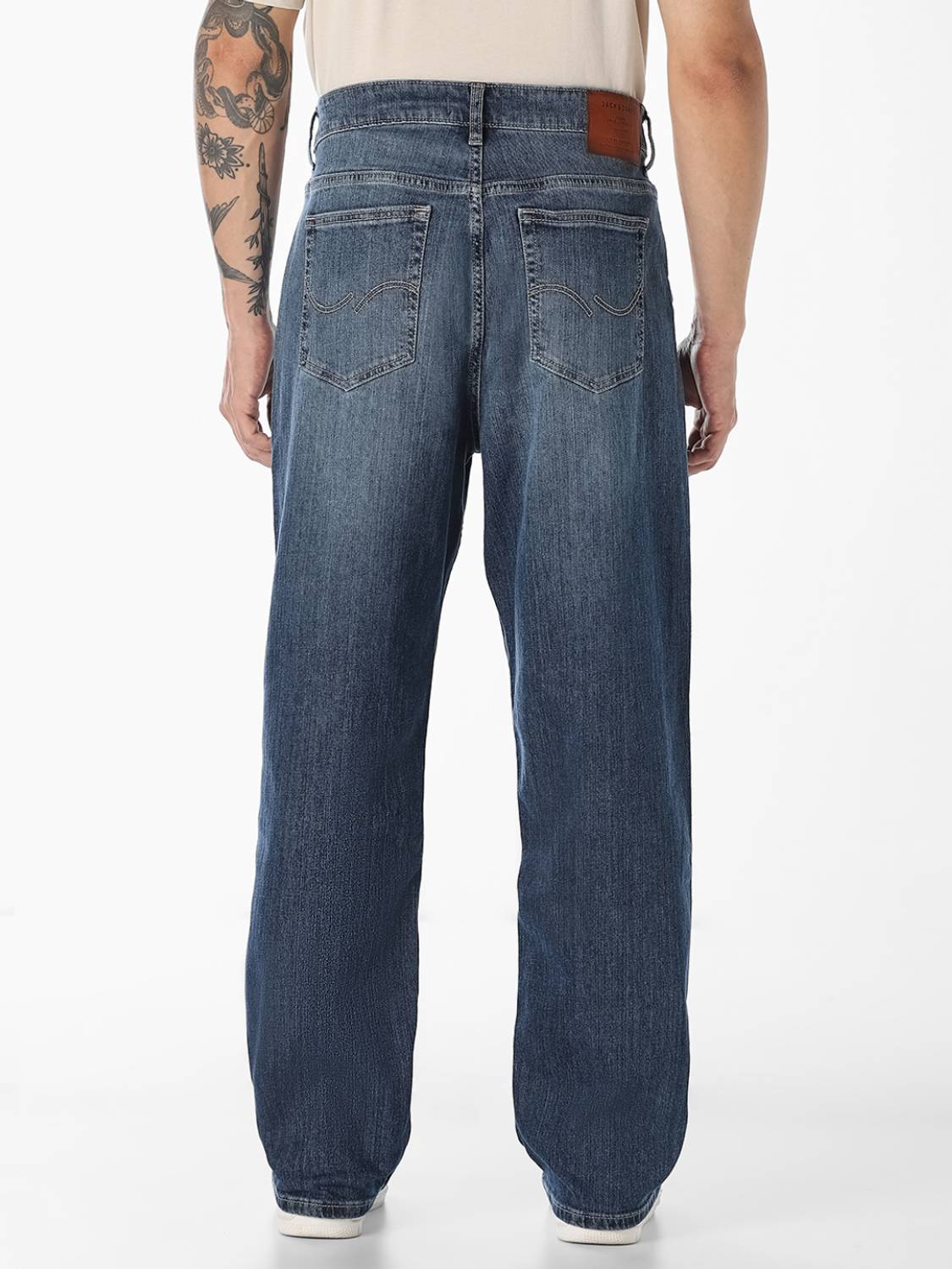 JACK & JONES Loose Fit Dark Blue Jeans - Image 3