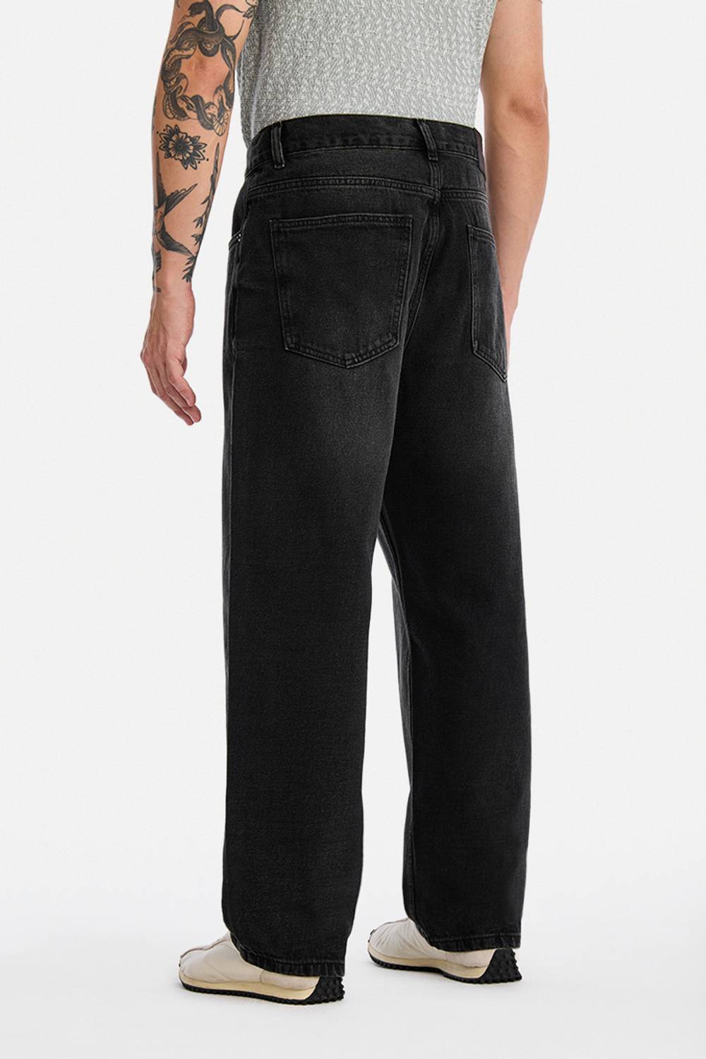 Snitch Baggy Fit Men Black Jeans - Image 4